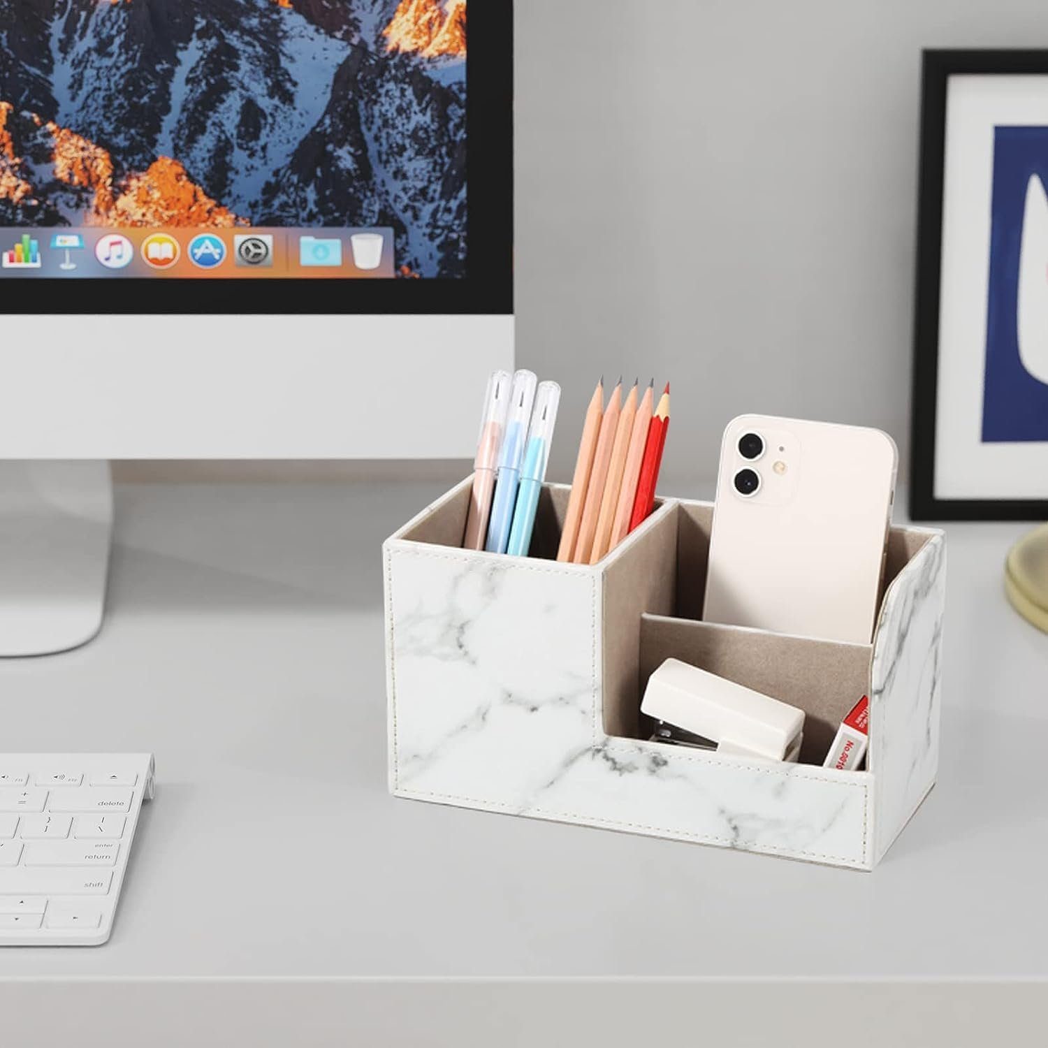 Stiftehalter Büro Bleistifthalter,Organizer autolock white Schreibtisch, Organizer Desktop