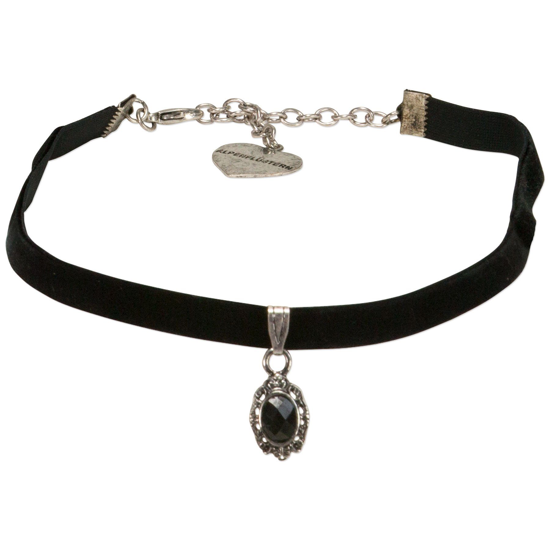 Choker Trachten-Samt-Kropfband Trachten-Stein (schwarz)