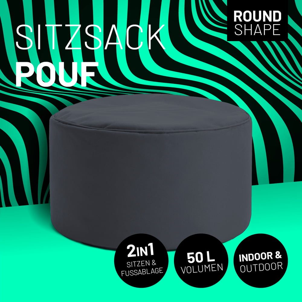 Lumaland Sitzsack Pouf 50L kompakt Hocker, günstig online kaufen