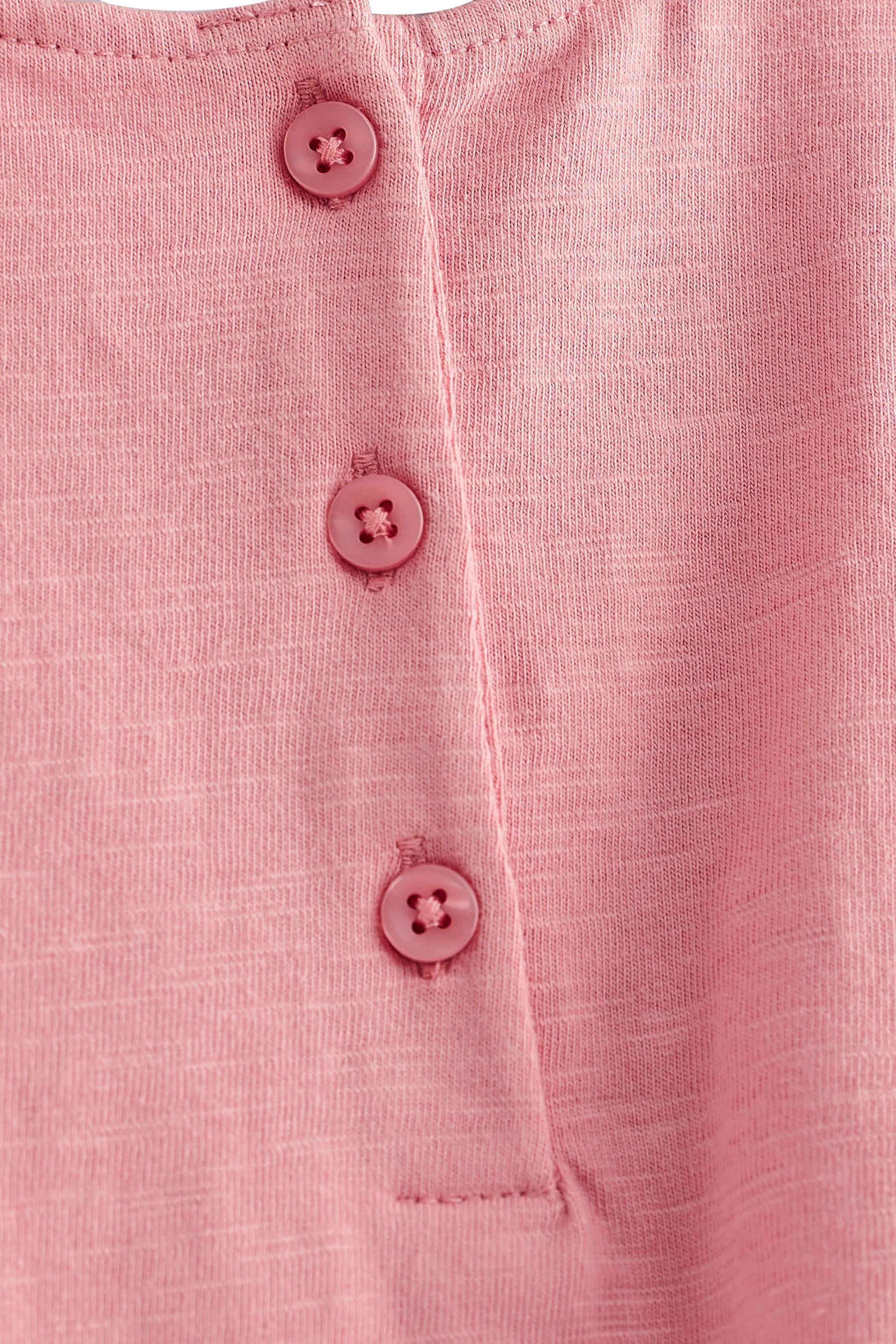 Next T-Shirt Baby-T-Shirts mit Lochstickerei, (3-tlg) Pink 3er-Pack