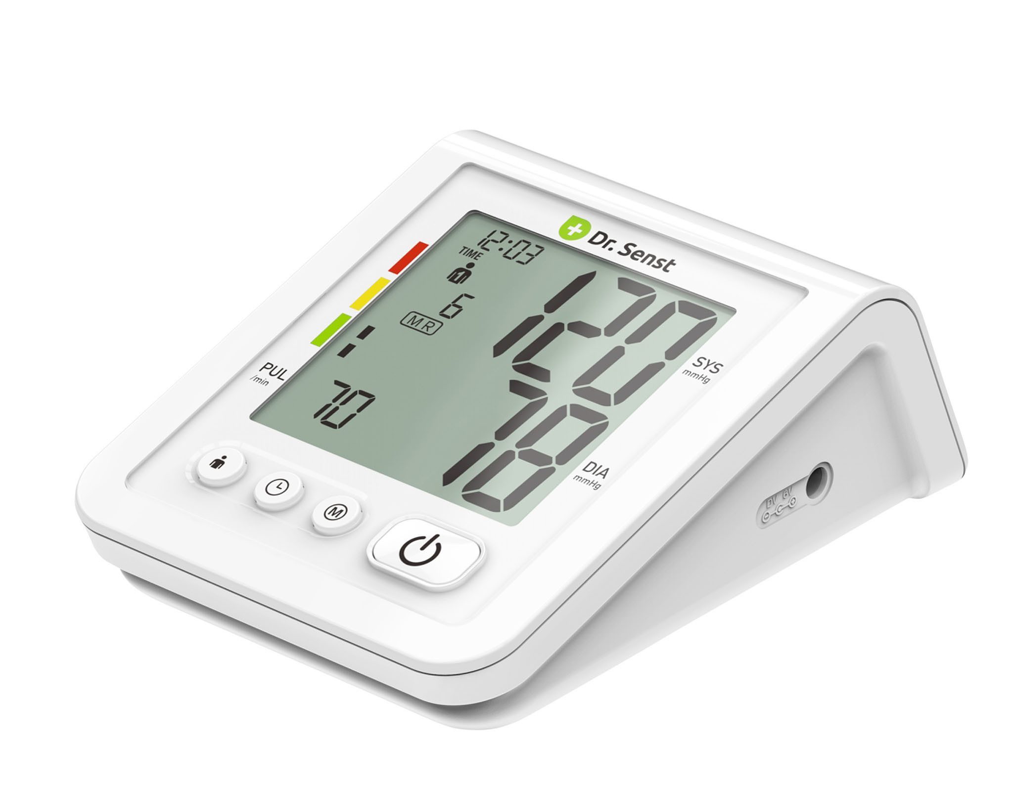 Dr. Senst Arbeitstisch Senioren Blutdruckmessgerät Oberarm BP 118A Blutdruck Sprachausgabe (Set, Set), mit Sprachausgabe & großem LCD-Display