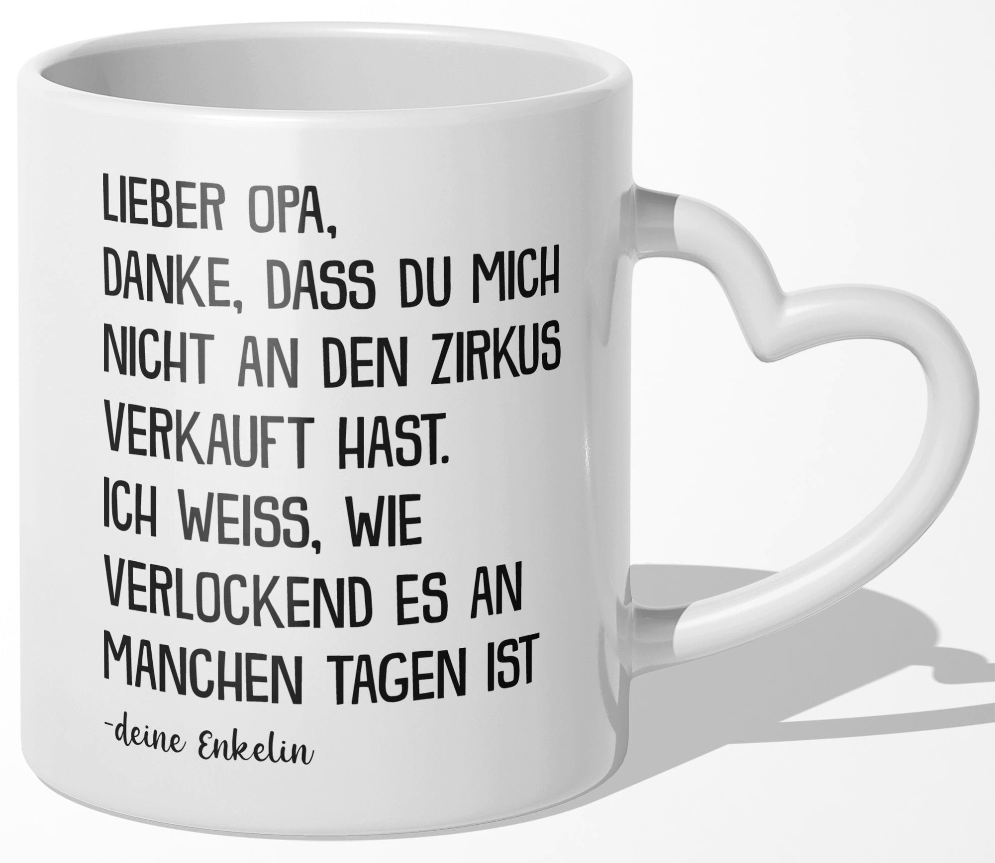 22Feels Tasse Opa Geschenk von Enkelin Geburtstag Grossvater Kaffeetasse Mann Rente, Keramik, Made In Germany, Spülmaschinenfest, Herzhenkel