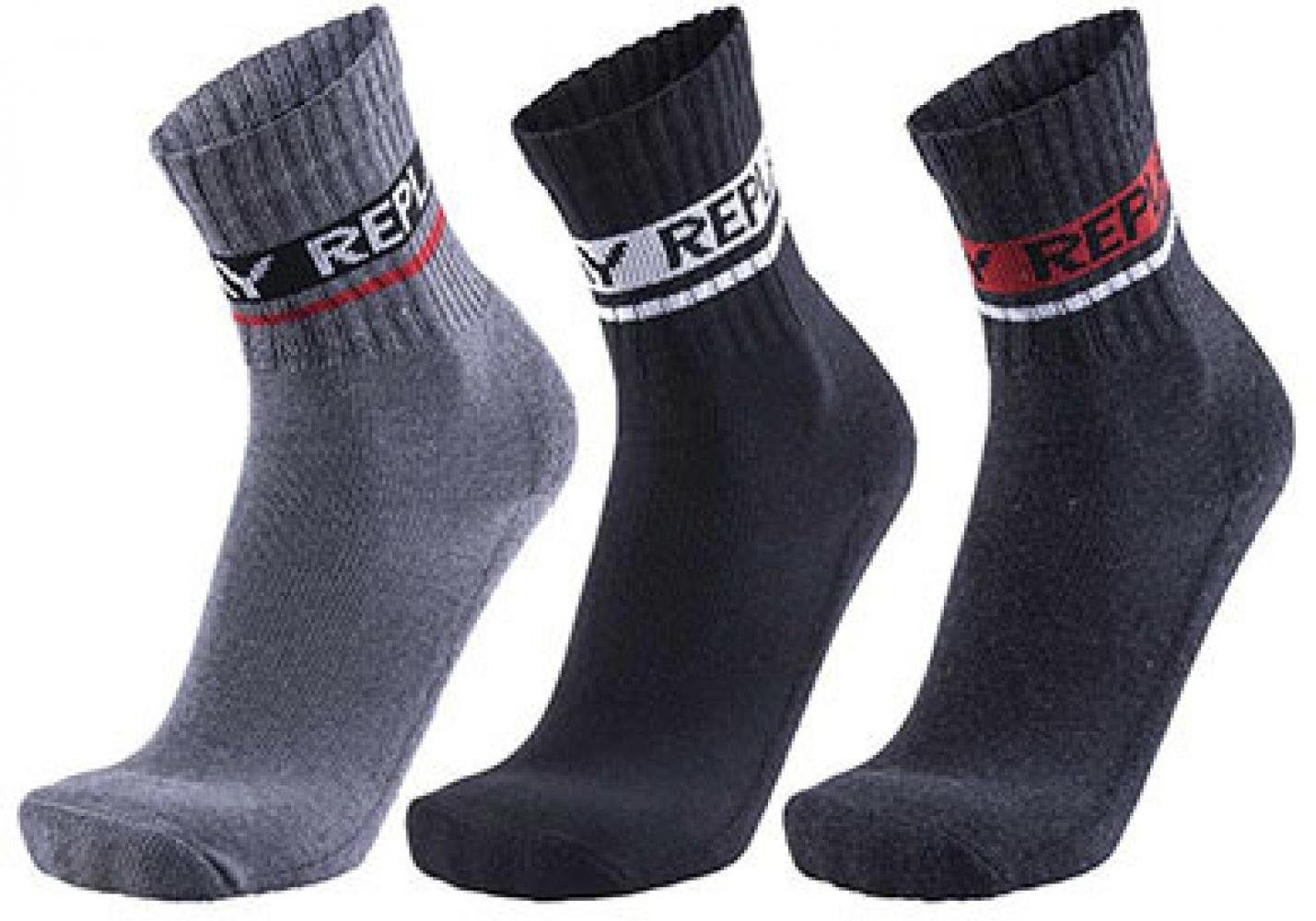 Replay Basicsocken Tennis Socks (3 Pair Card wrap) 35/38 bis 43/46