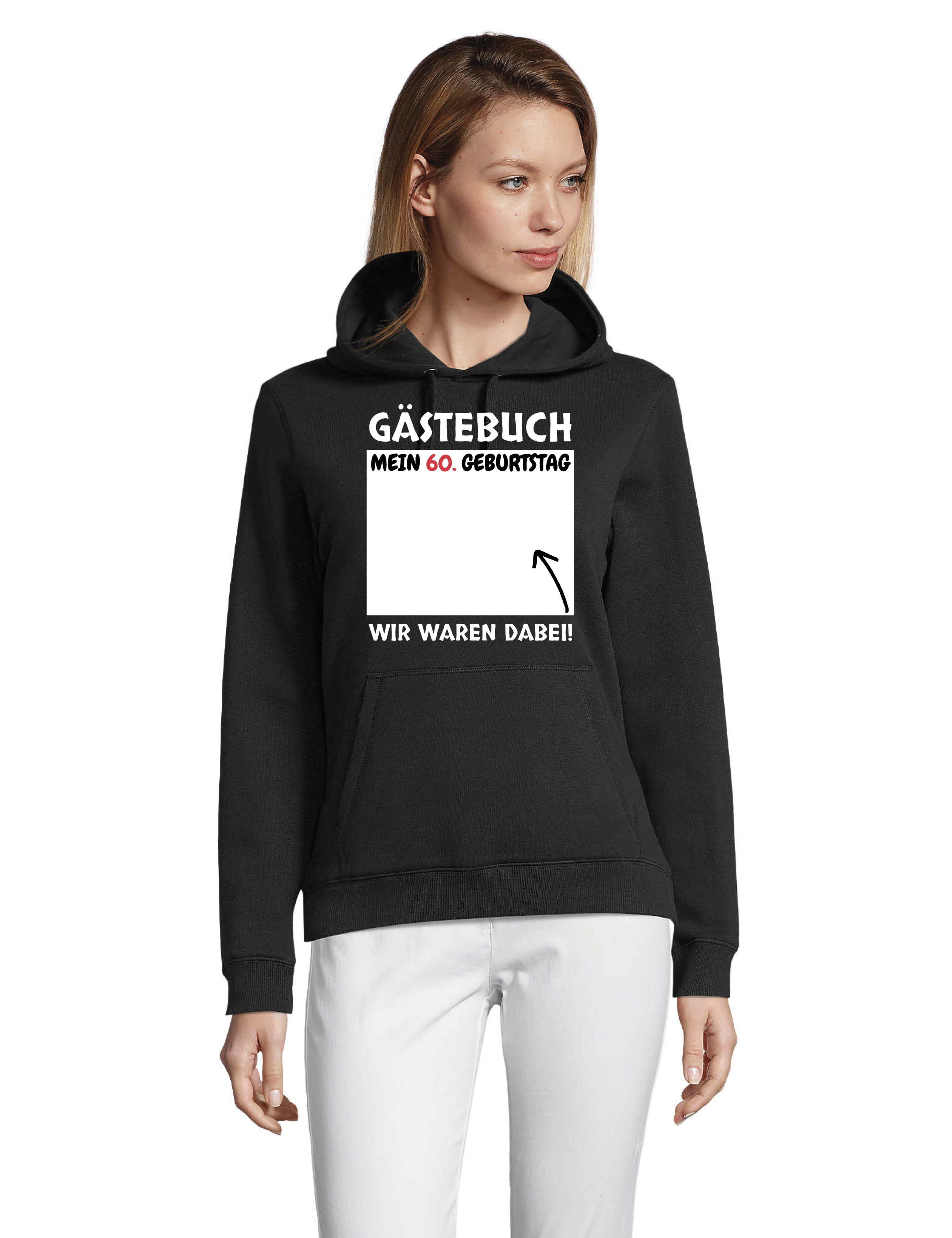 Youth Designz Kapuzenpullover Gästebuch 60. Geburtstag Damen Hoodie cooler Aufdruck Geschenk mit lustigem Frontprint für Frauen