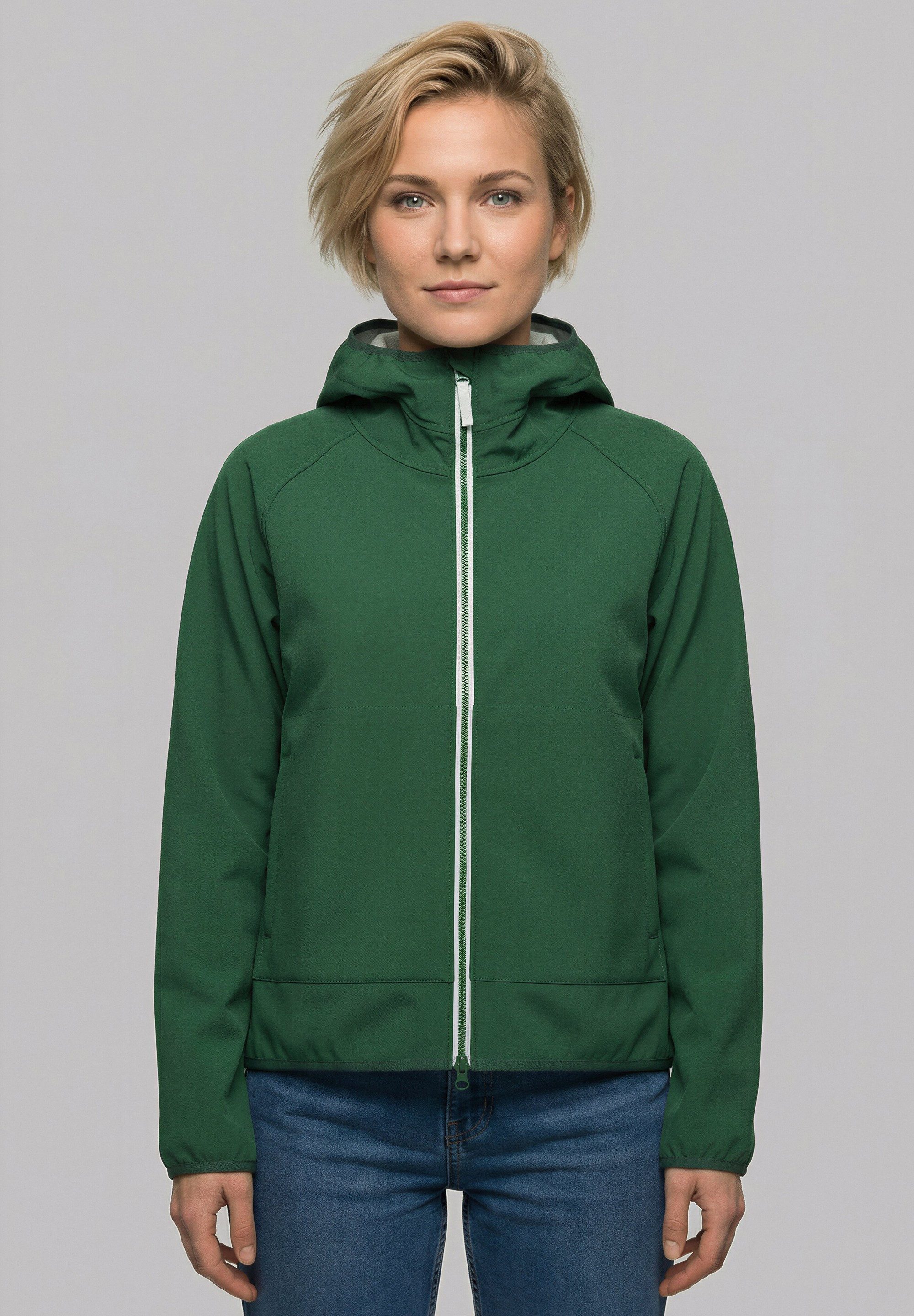 Derbe Softshelljacke Peutby wasserabweisend, winddicht, Kapuze