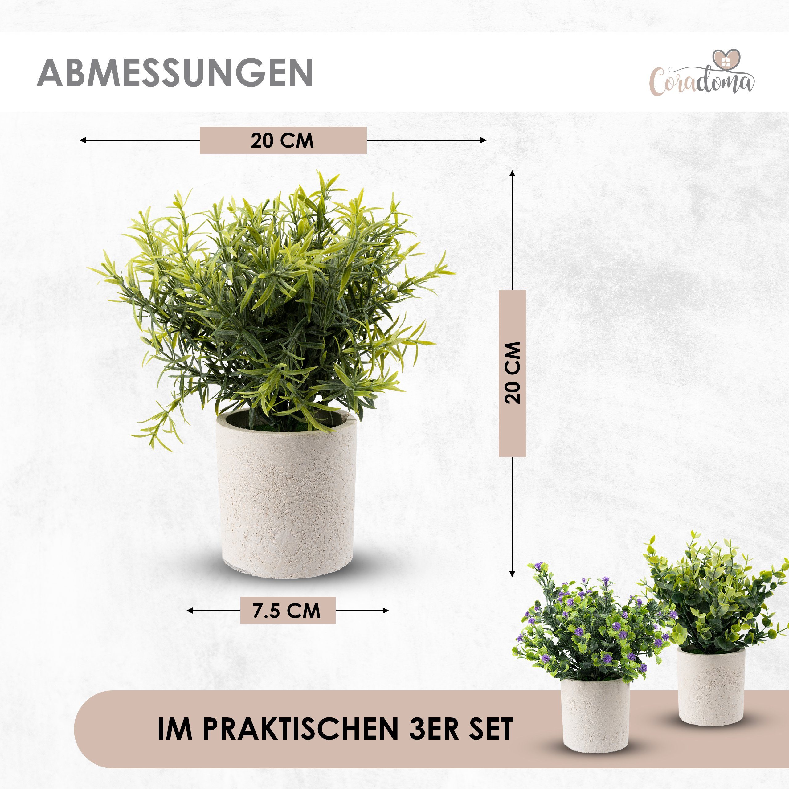Künstliche Zimmerpflanze Kunstpflanze im Topf Dekoration günstig online kaufen