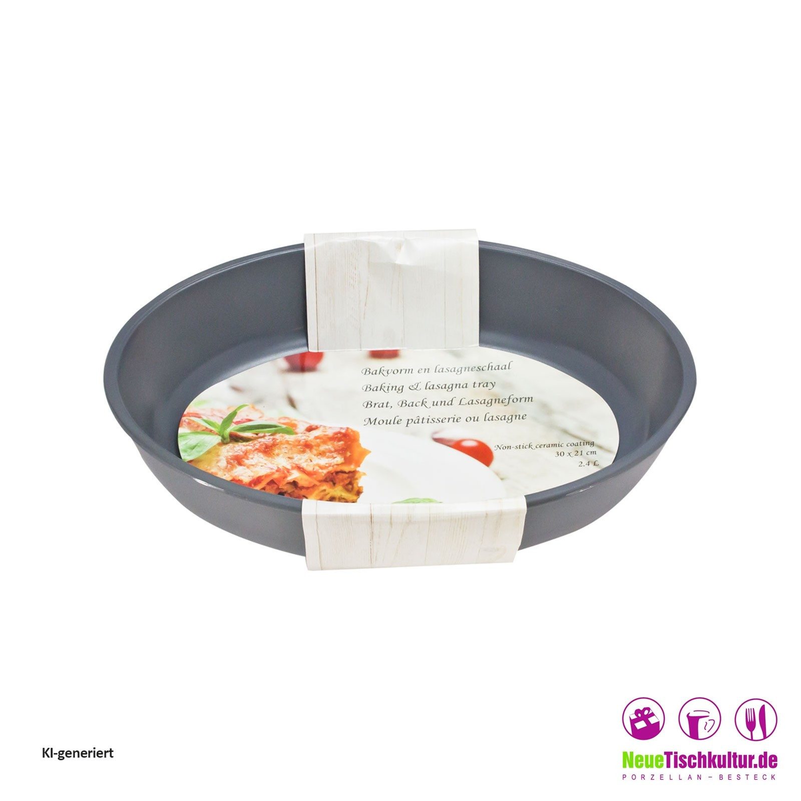 Neuetischkultur Backform Ofenschale oval 2,4 l, (Stück 1-tlg), Ofenform