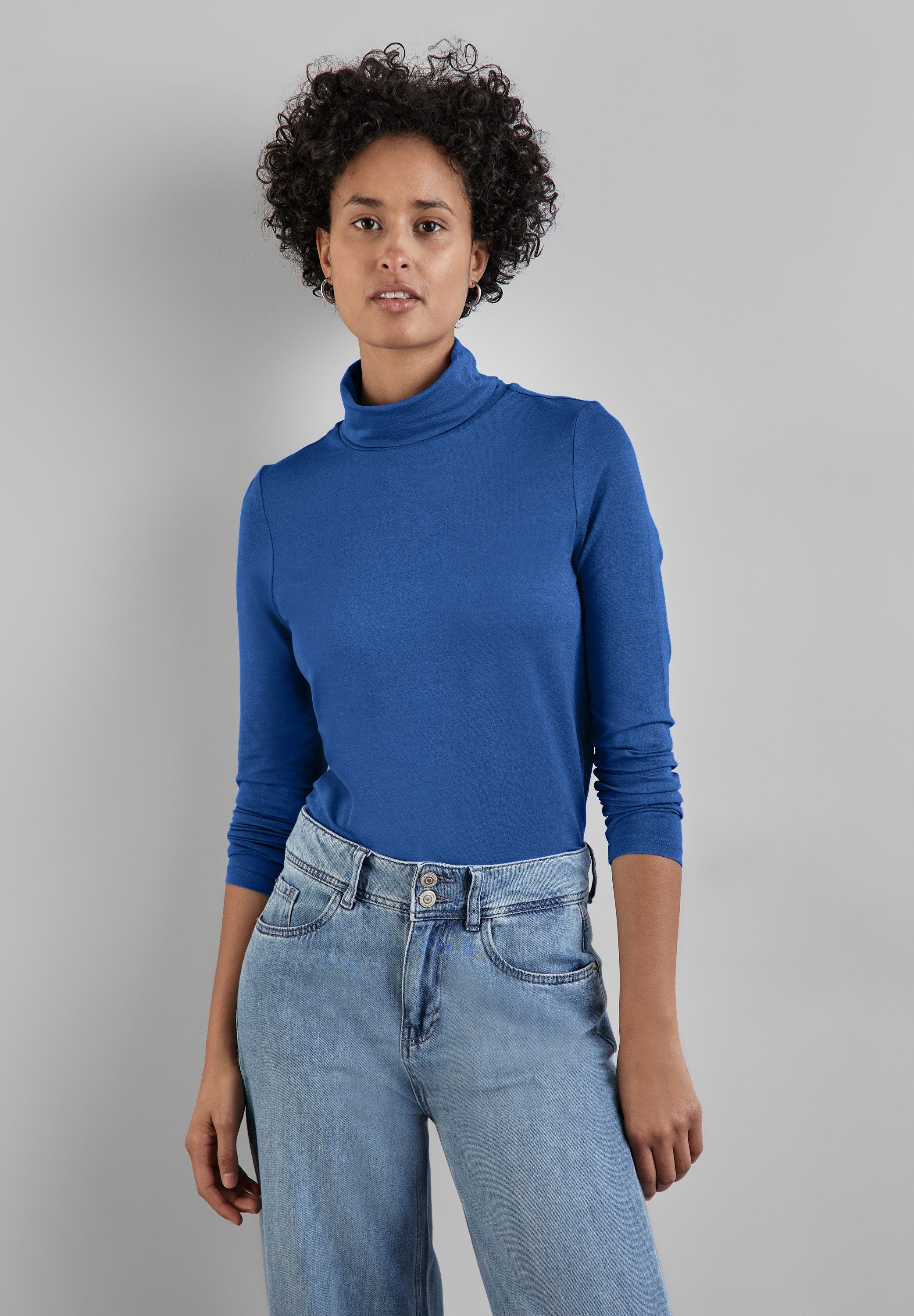 STREET ONE Langarmshirt im soften Baumwoll-Mix günstig online kaufen