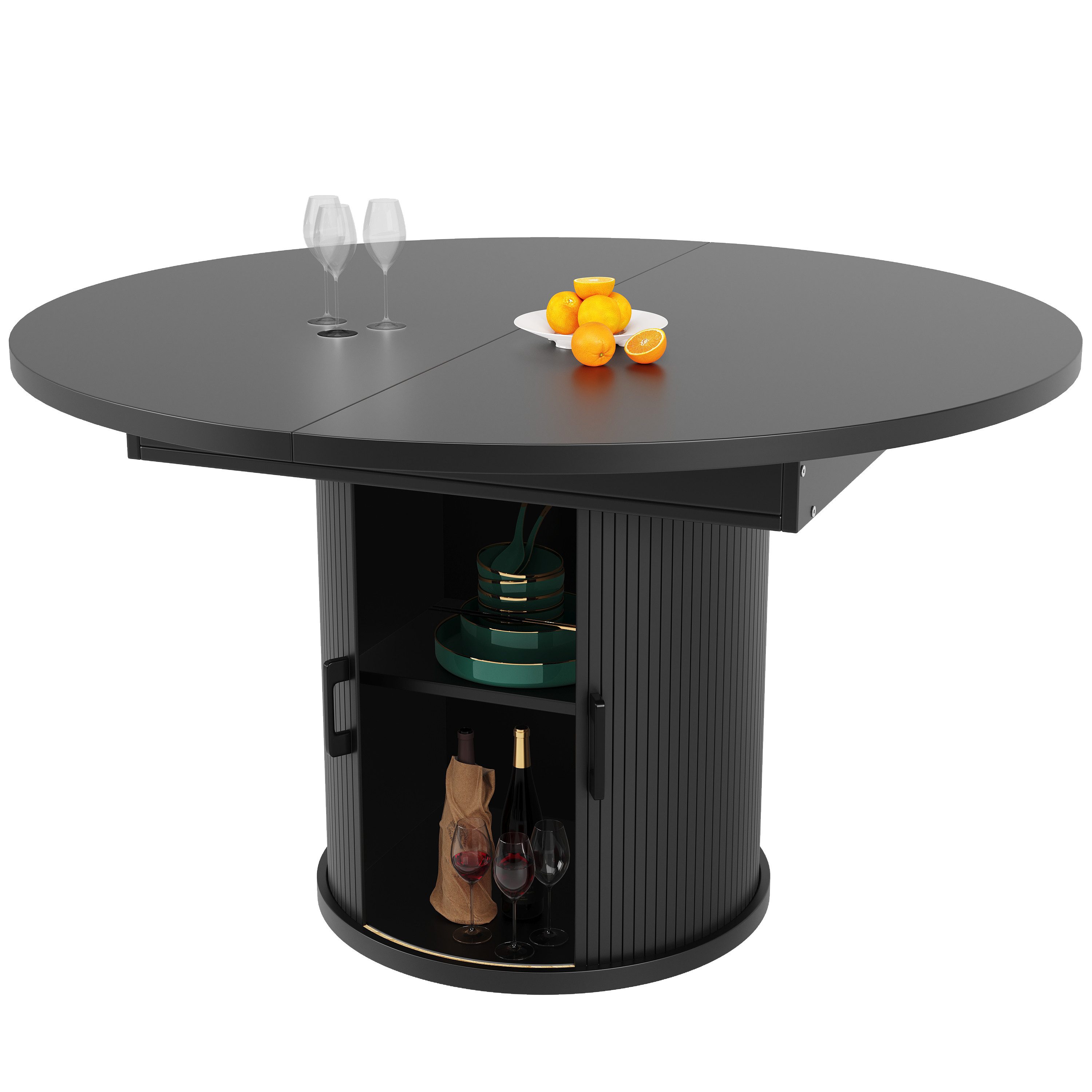 OKWISH Esstisch Runder Tisch,Moderne Esstisch,Teleskoptisch (Esstisch günstig online kaufen