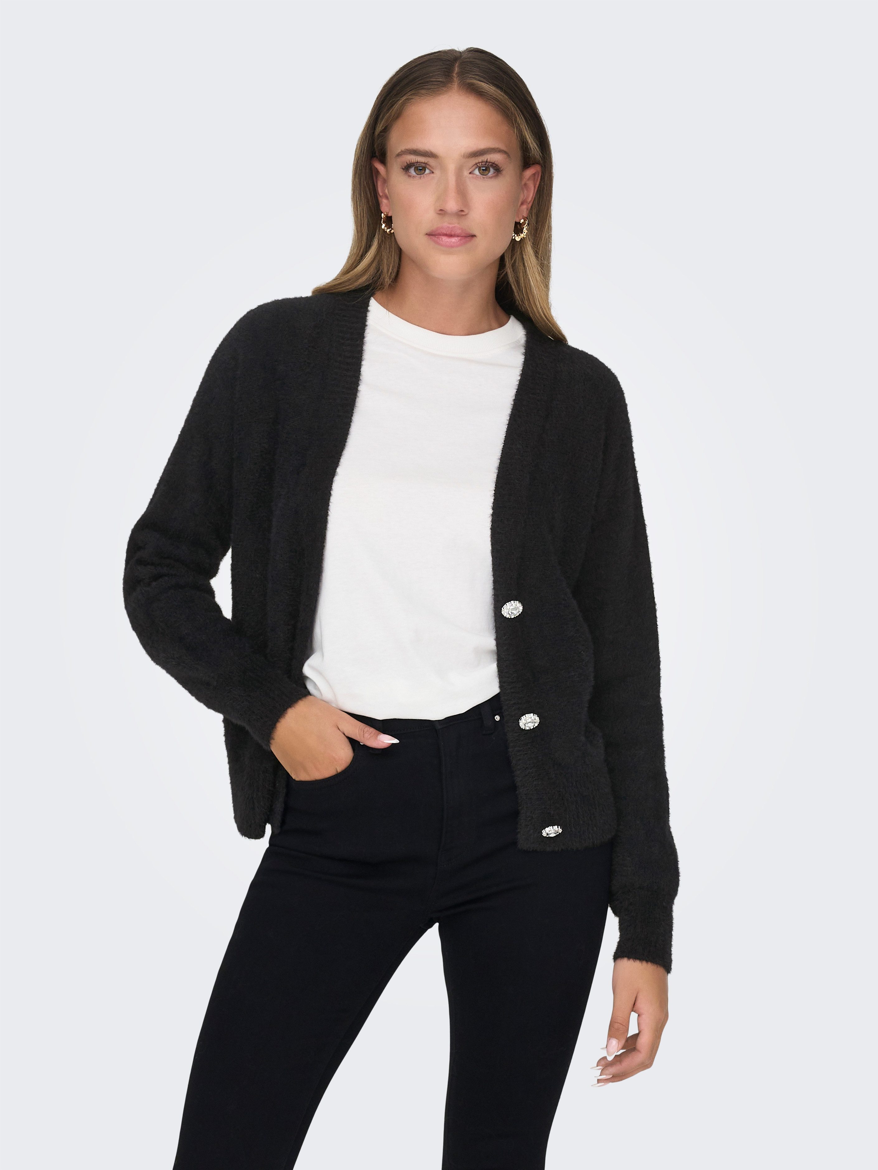 ONLY Strickjacke ONLELLA PIUMO LS CARDIGAN KNT NOOS günstig online kaufen