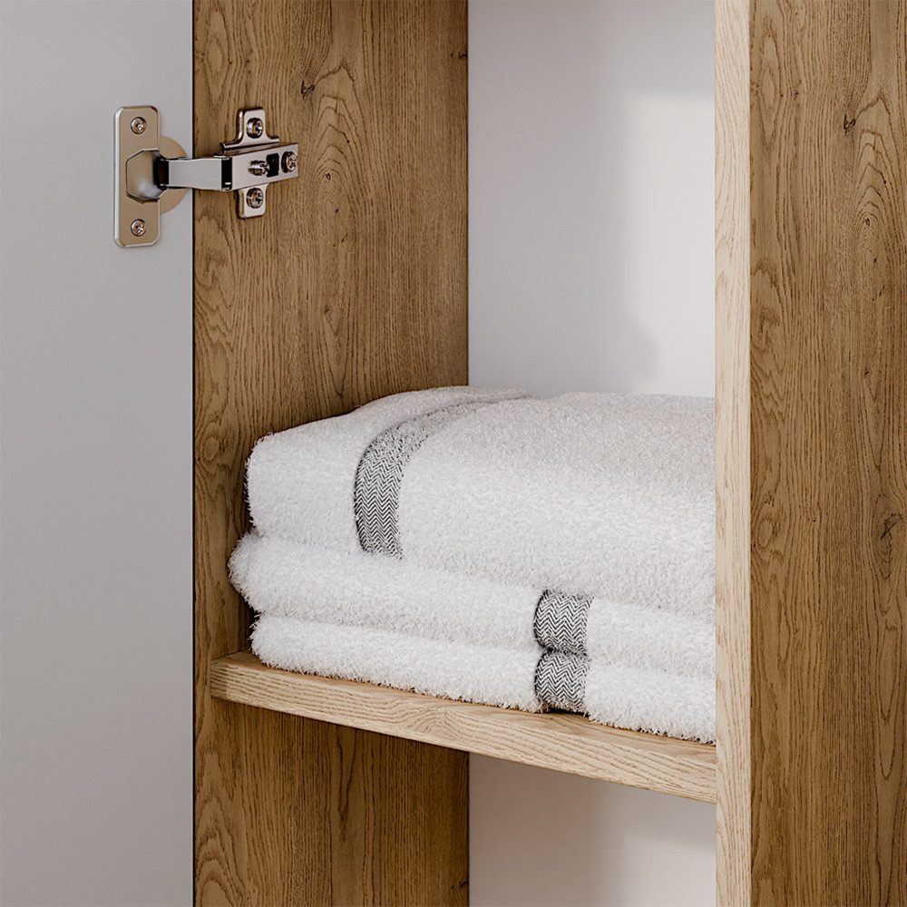 Lomadox Hochschrank TEMUCO-56-CREMONA 30 cm breit in Eiche – Bild 2 von 5