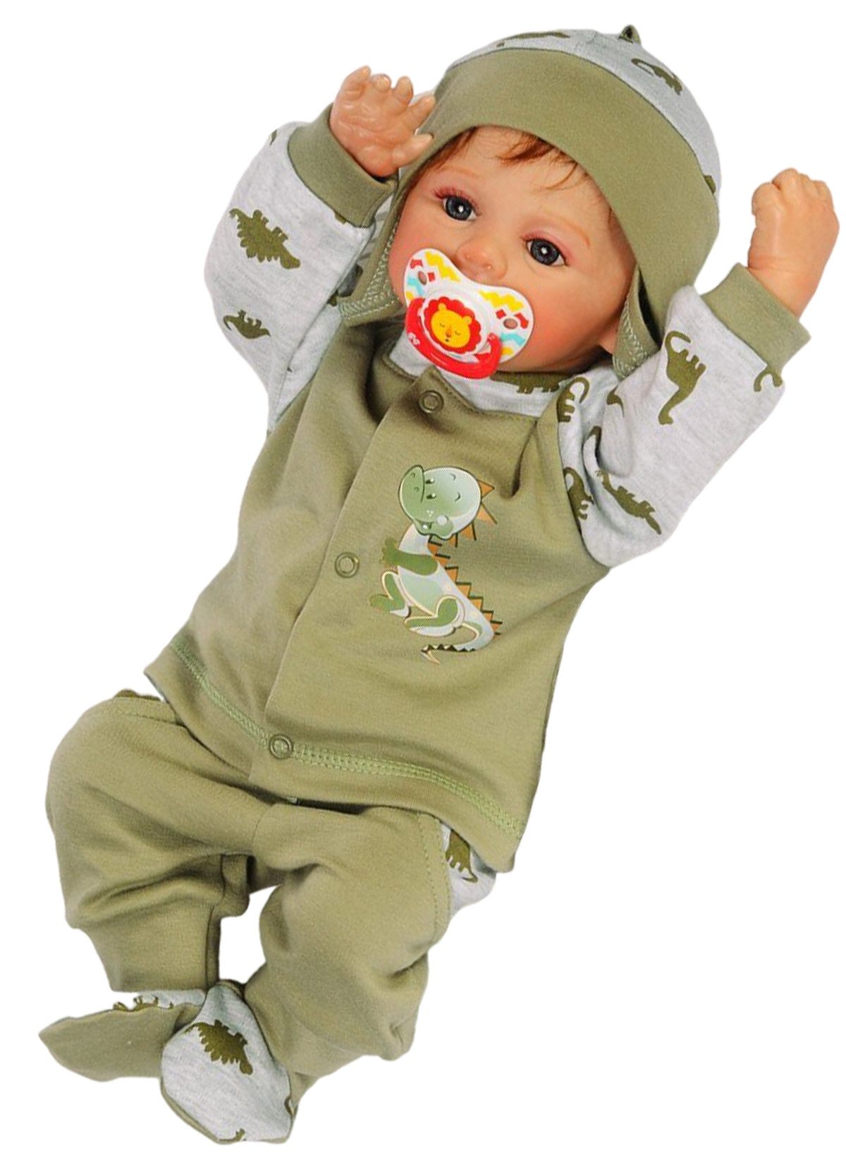 Langarmshirt & Hose Baby Anzug 3Tlg Hose Mütze Hemdchen Erstlingsset