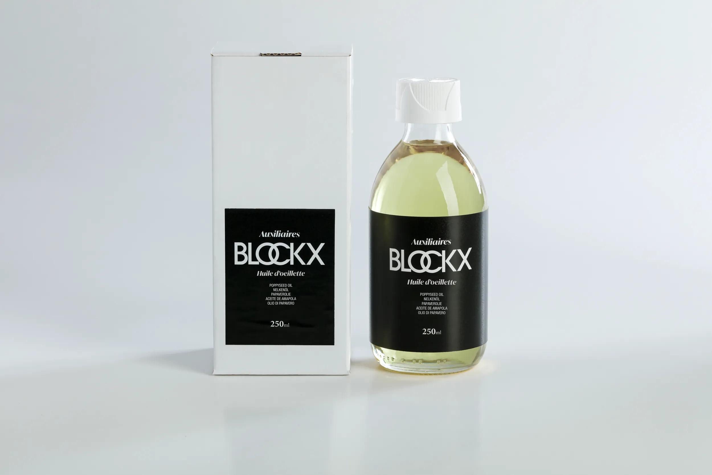 BlockX Zeichenpapier Gereinigtes Mohnöl 250ml Glasflasche 30619BXC