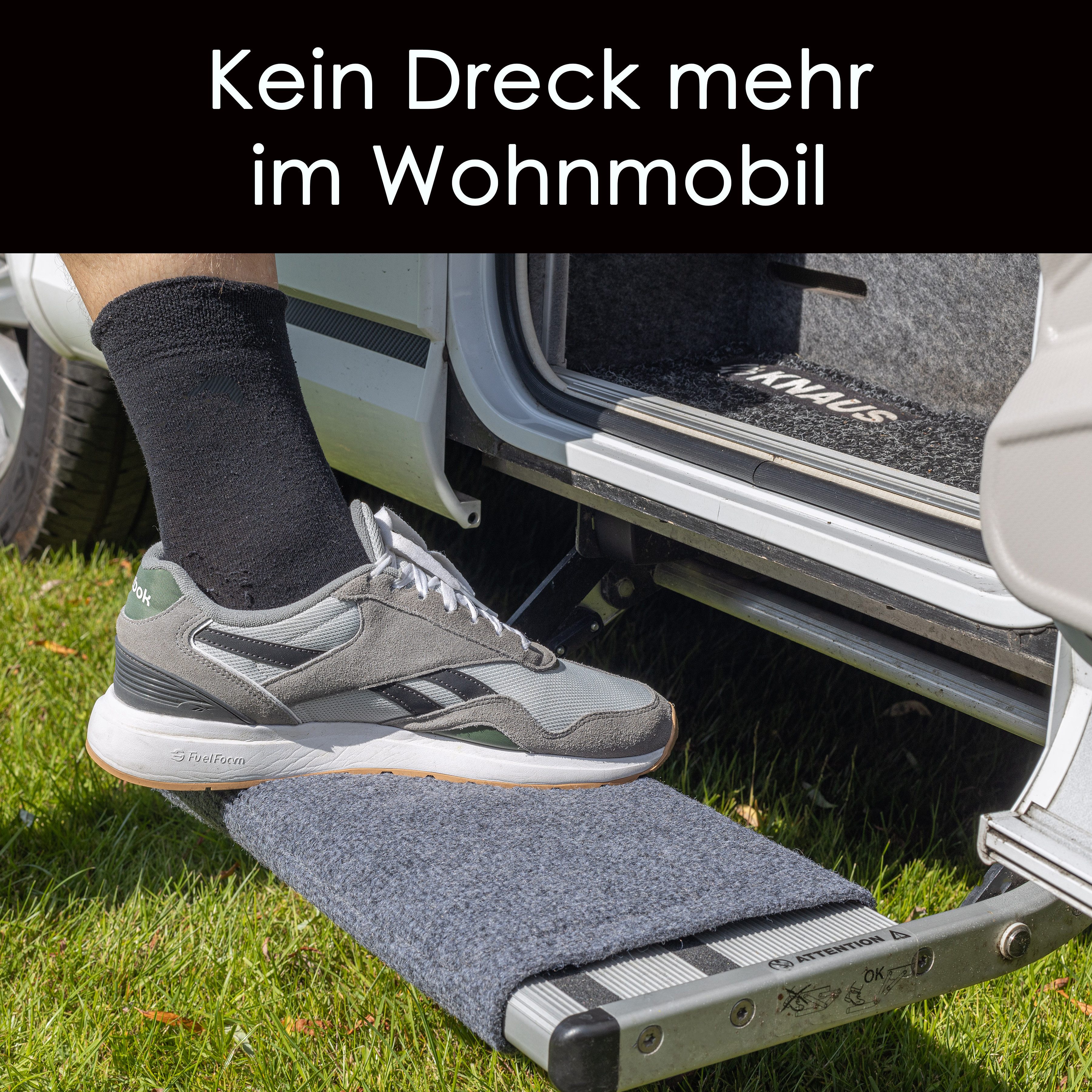 HomeBee Fußmatte HomeBee® rutschfeste Wohnmobil Trittstufen Fußmatte, für Wohnwagen, Rechteckig, Höhe: 5 mm, Rutschfest, Trittstufen-Fußmatte, Camping-Trittstufen, Fußabtreter