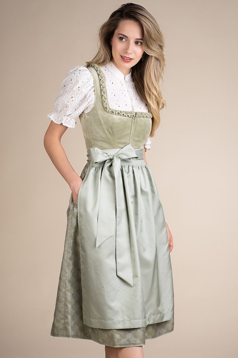 PURPLE LINE by Spieth & Wensky Dirndl Samt Dirndl 2tlg. - HECKEN - mint