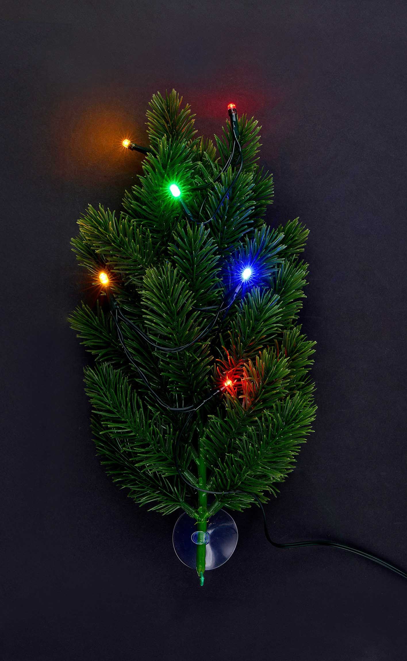All Ride Dekofigur Weihnachtsbaum mit 8 bunten LEDs (USB Anschluss), Auto LKW Weihnachtsbeleuchtung