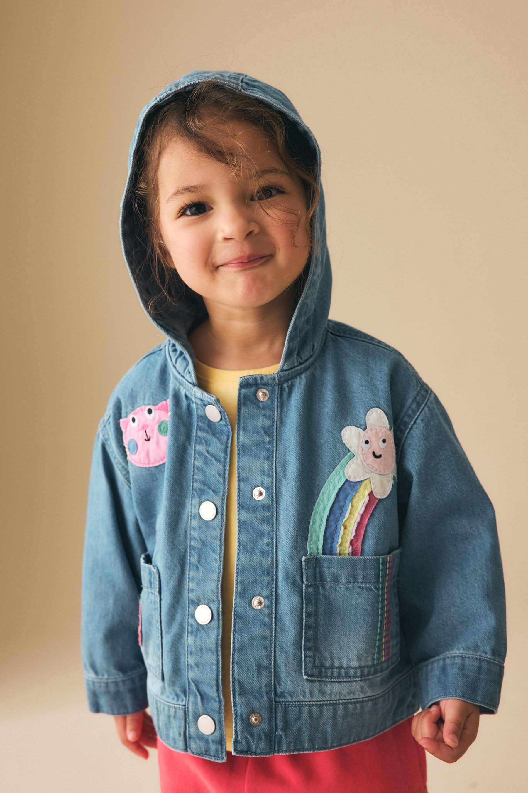 Next Jeansjacke Denim-Jacke mit aufgesticktem Motiv (1-St)