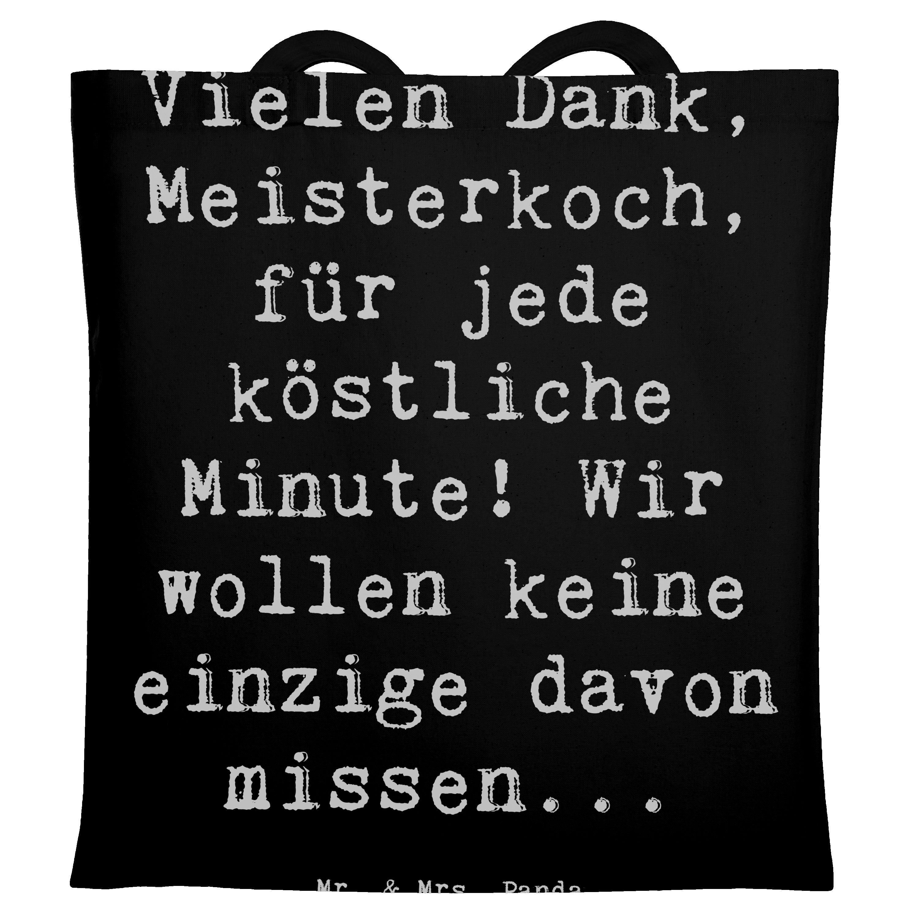 Tragetasche Danke Koch - Schwarz - Geschenk, wertvolle Momente, Beutel, Dankeschö