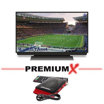 PremiumX SAT Anlage 60cm Antenne Twin LNB 25m Kabel 2x HDTV Receiver SAT-Antenne