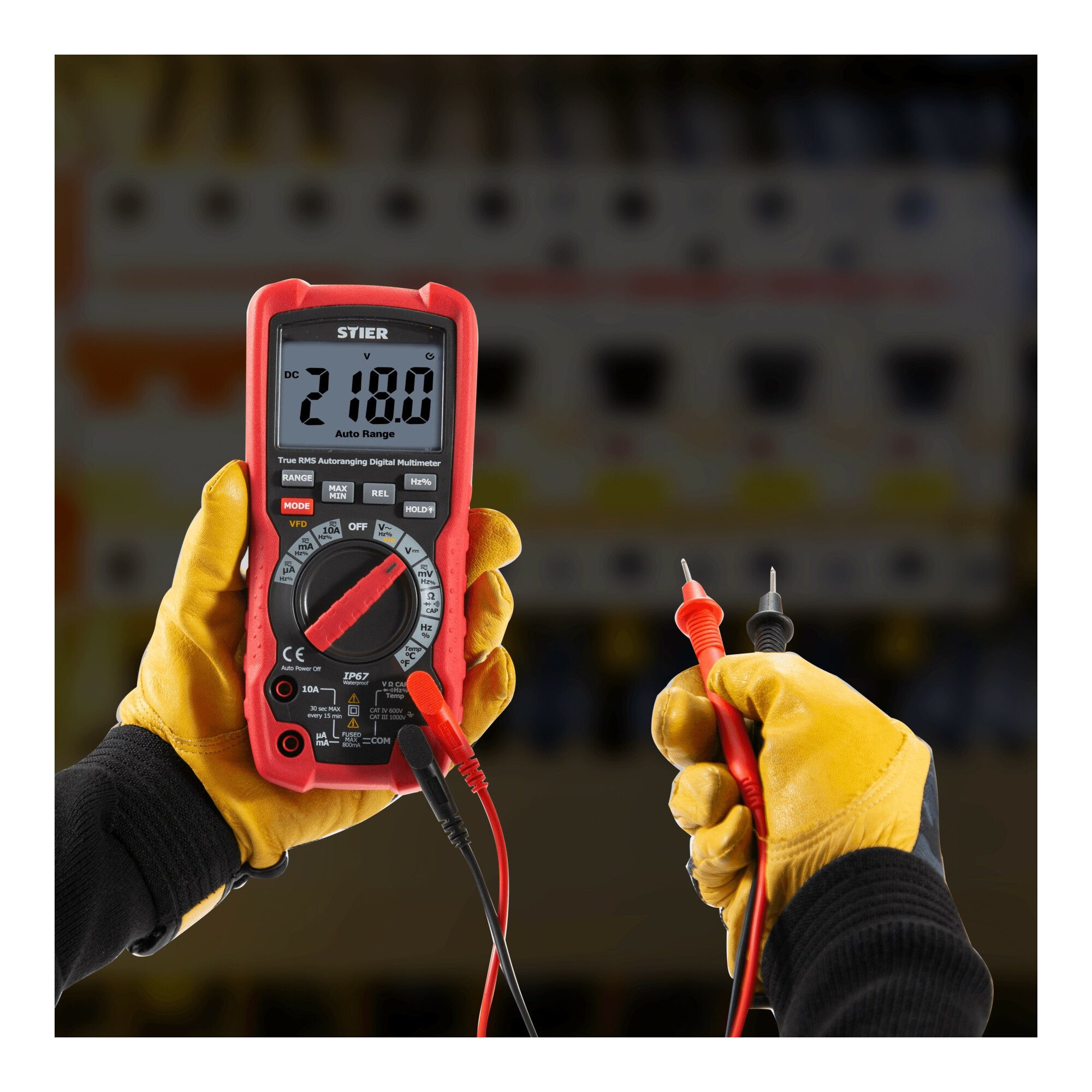 Stier Multimeter STIER Profi Digital Multimeter 0,01mV - 1000V AC/DC wasserdicht CAT II