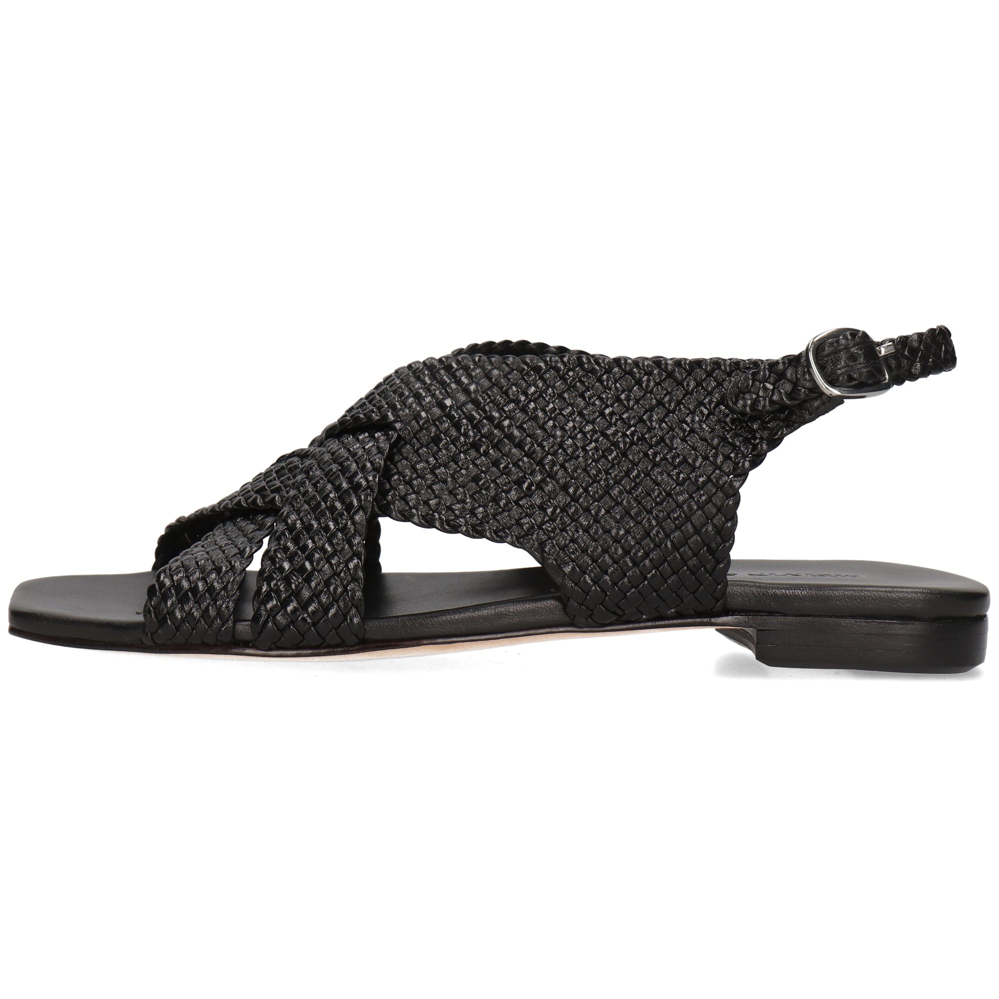 Melvin & Hamilton Sandrine 5 Leder-Geflochtene Schuhe für Damen Sandale Flache Absätze, Echtes Leder, Von Hand geflochten