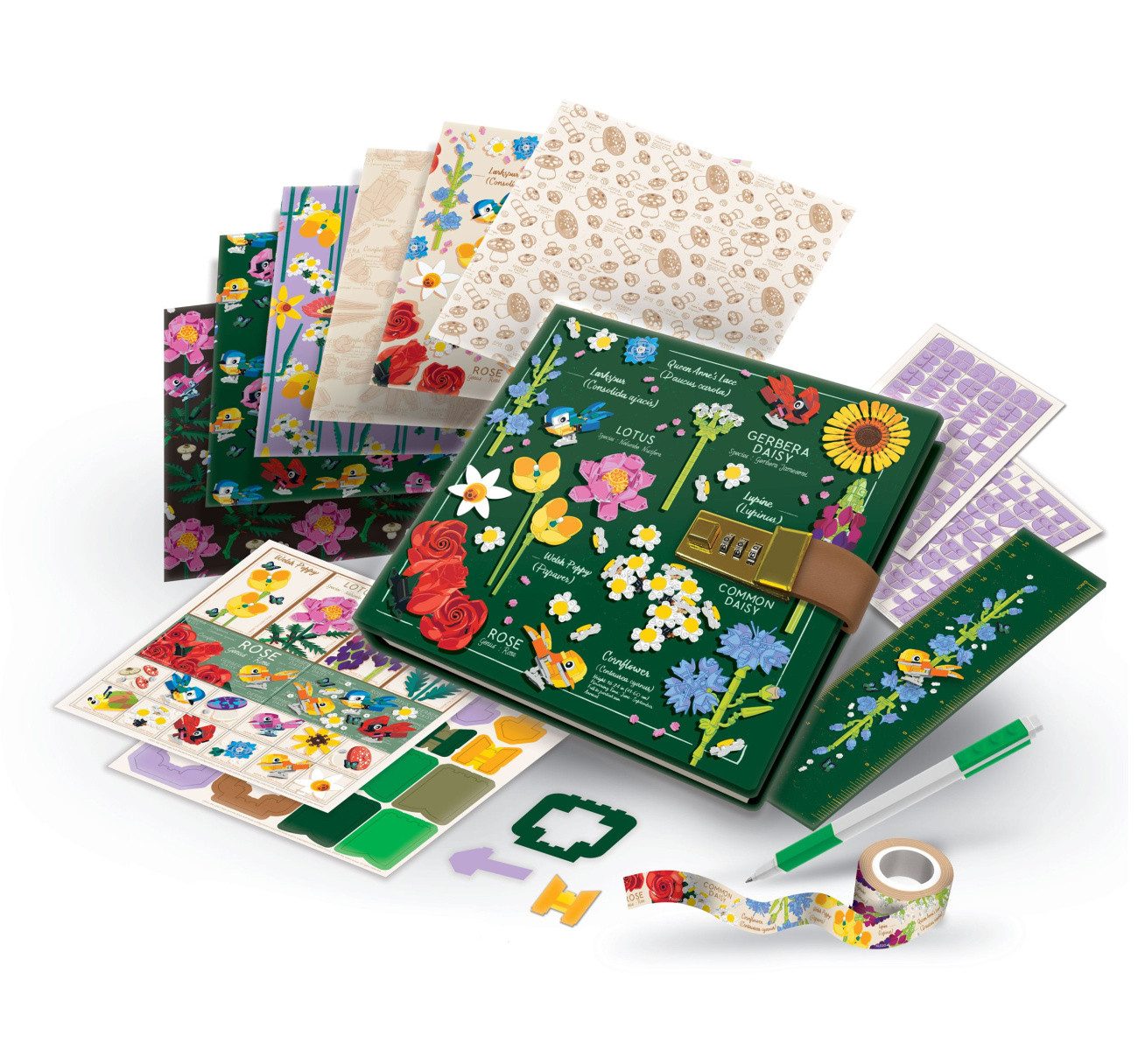 Joy Toy Tagebuch LEGO Tagebuch Set mit Schloss Botanicals