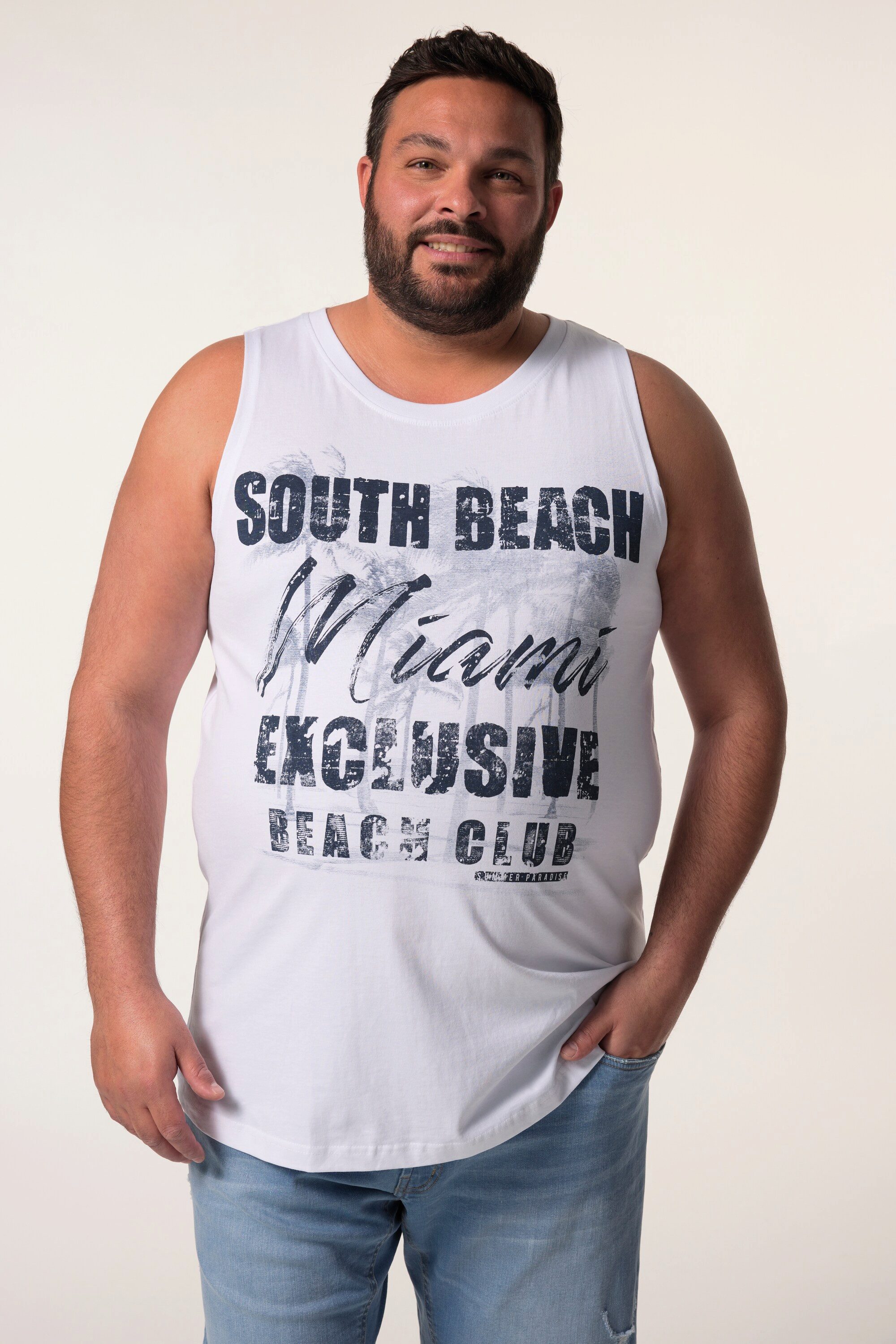 Men Plus T-Shirt Men+ Tanktop Print günstig online kaufen