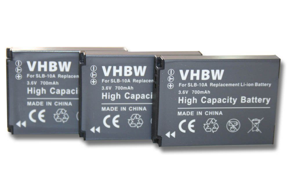 vhbw passend für Samsung WB500, WB550, WB710, WB750, WB850, WB850F, WB855F, Kamera-Akku 700 mAh