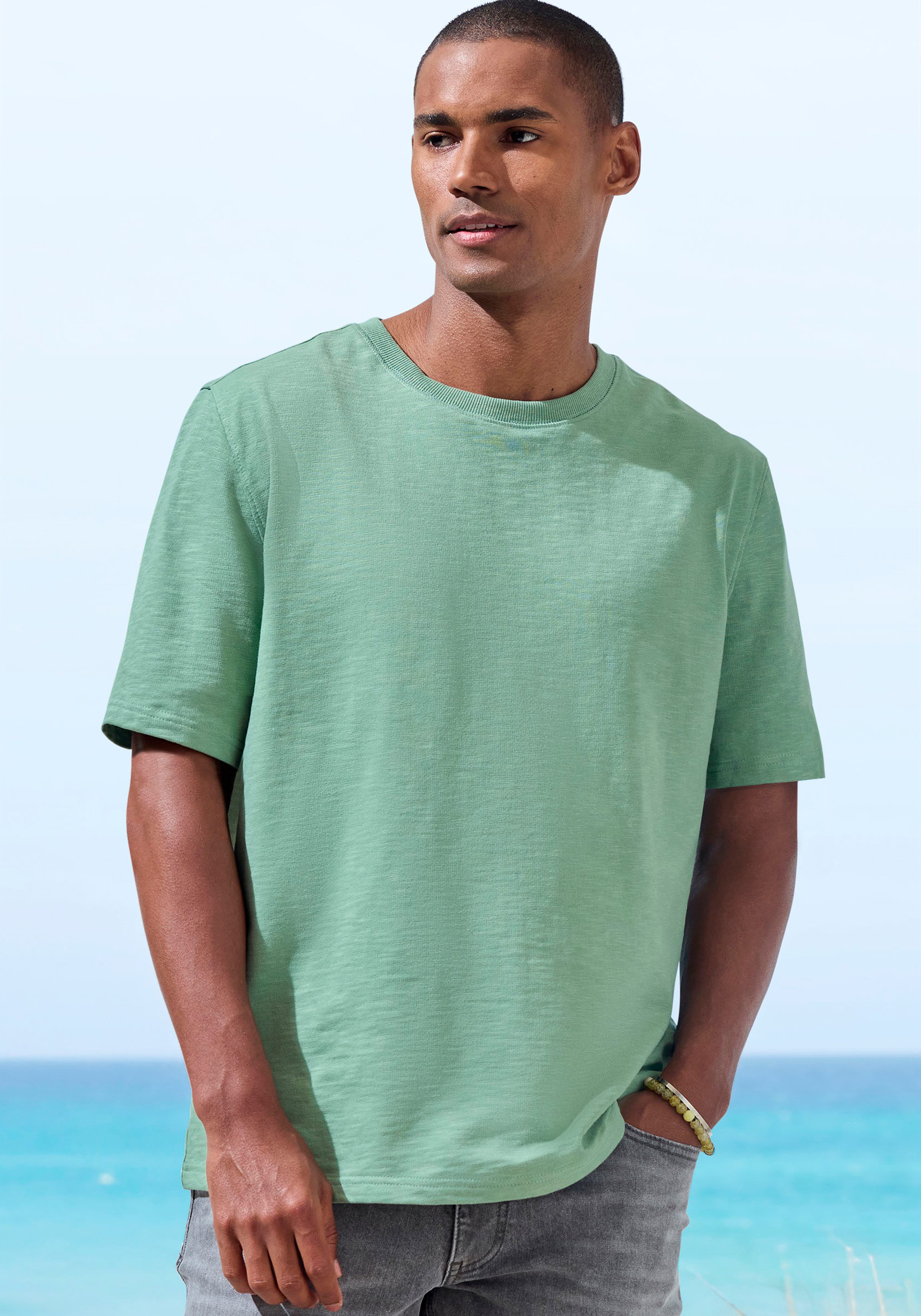 John Devin T-Shirt in Struktur-Qualität und modischen Farben