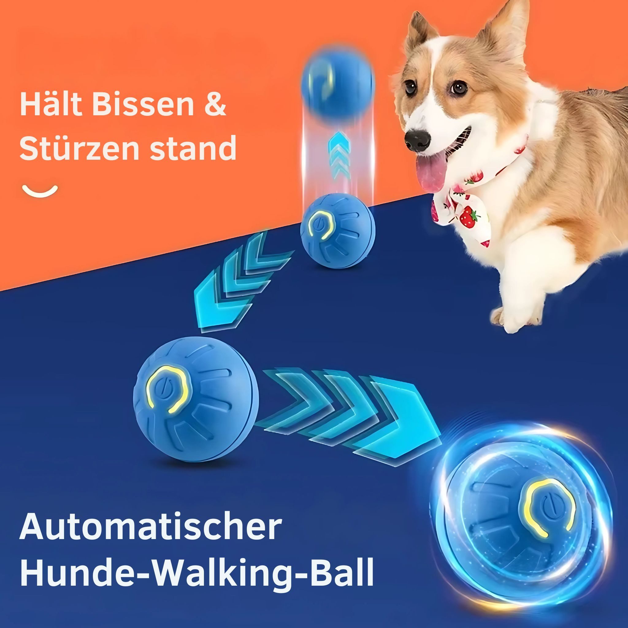 HS.SUPPLY Tier-Intelligenzspielzeug Hundespielzeug bewegender Ball, Moving günstig online kaufen