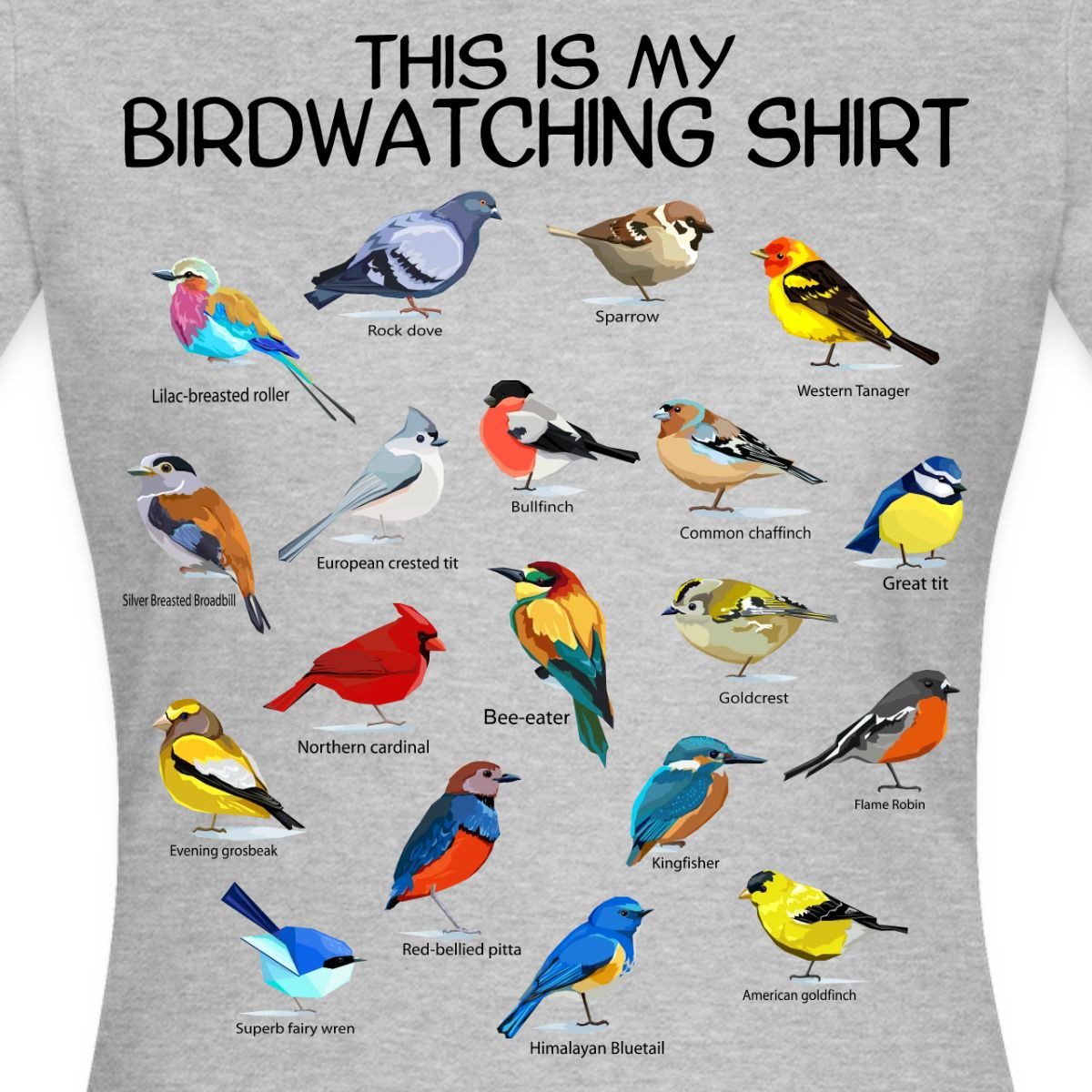 Spreadshirt T-Shirt Bird Watching Shirt Vögel Beobachten Frauen T-Shirt (1-tlg) Slim Fit, fällt klein aus