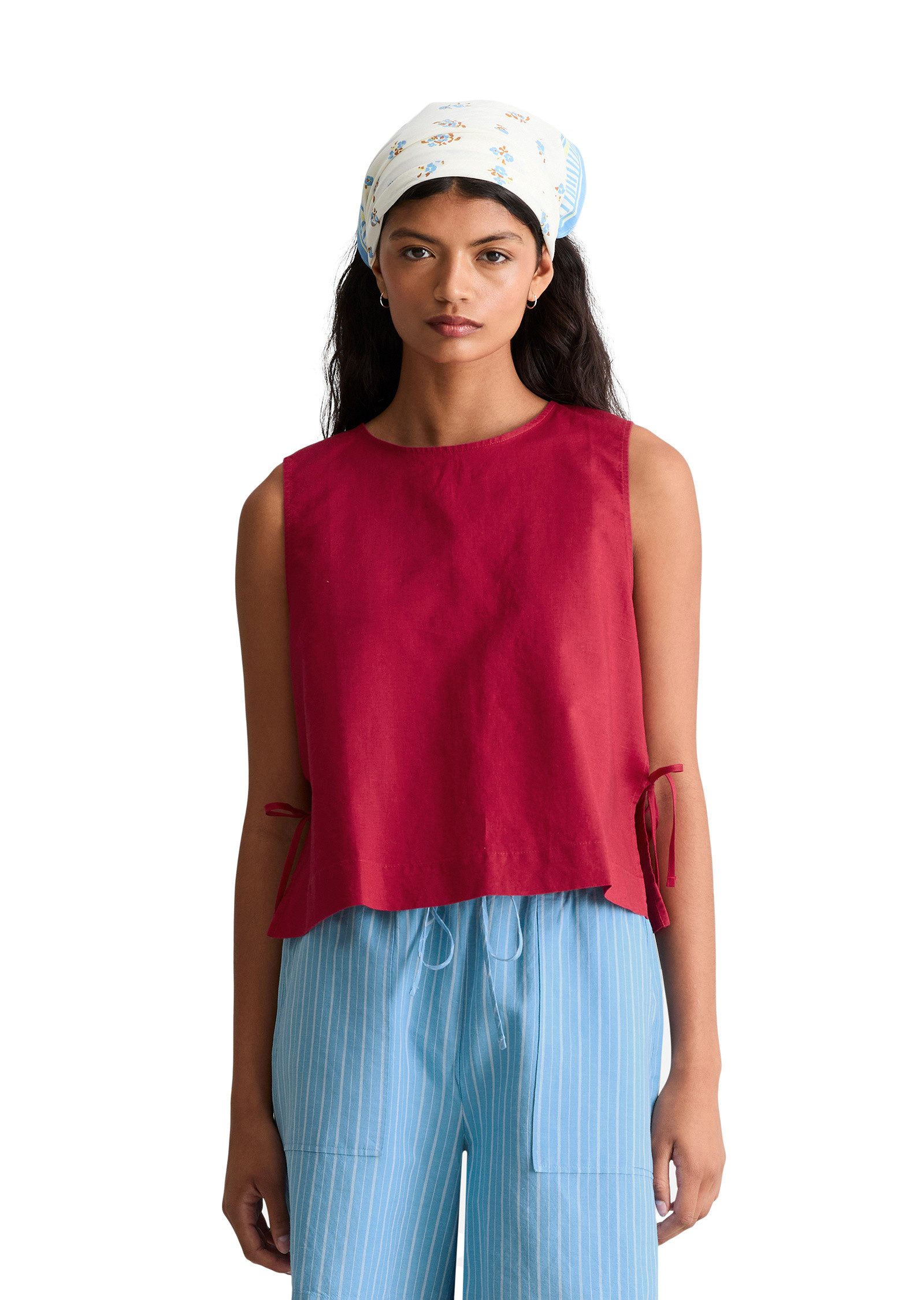Marc O'Polo DENIM Blusentop aus Leinen-Baumwolle-Mix