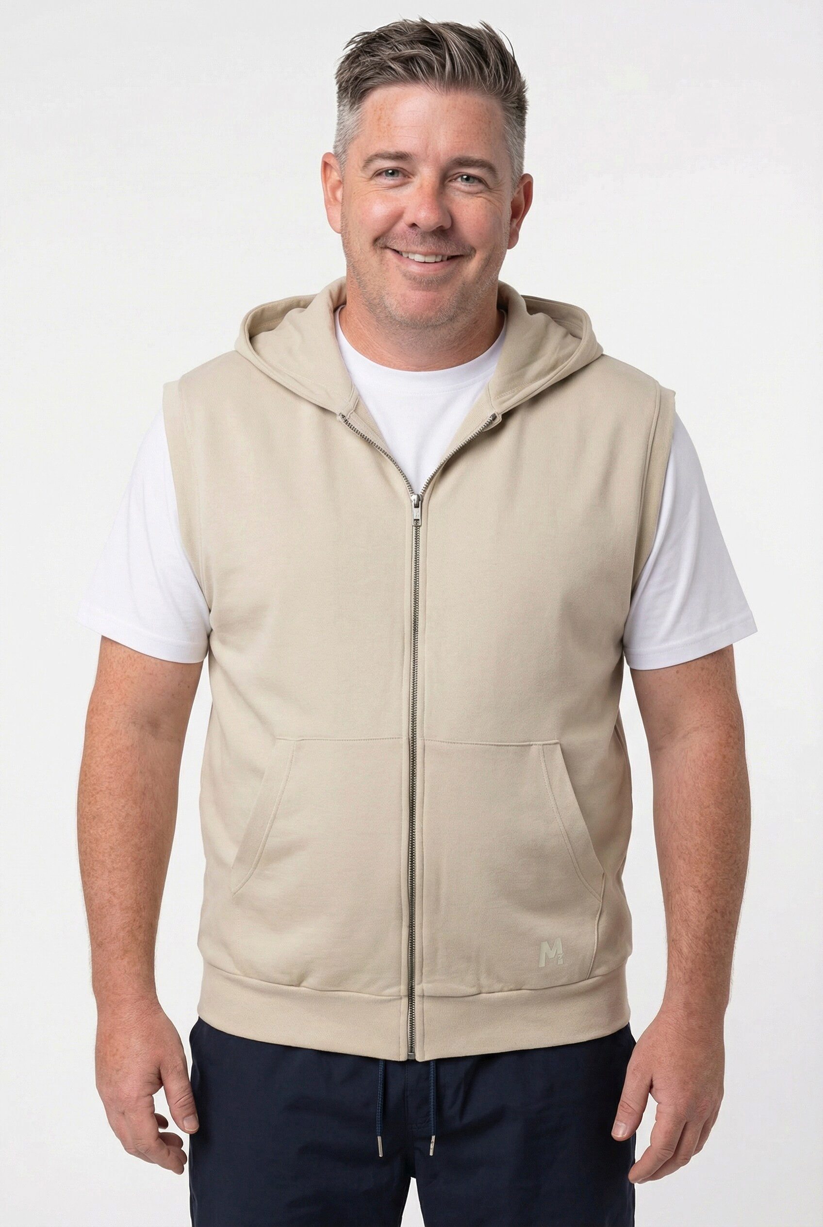 Men Plus Sweatshirt Weste Sweat Kapuze Kängurutasche günstig online kaufen