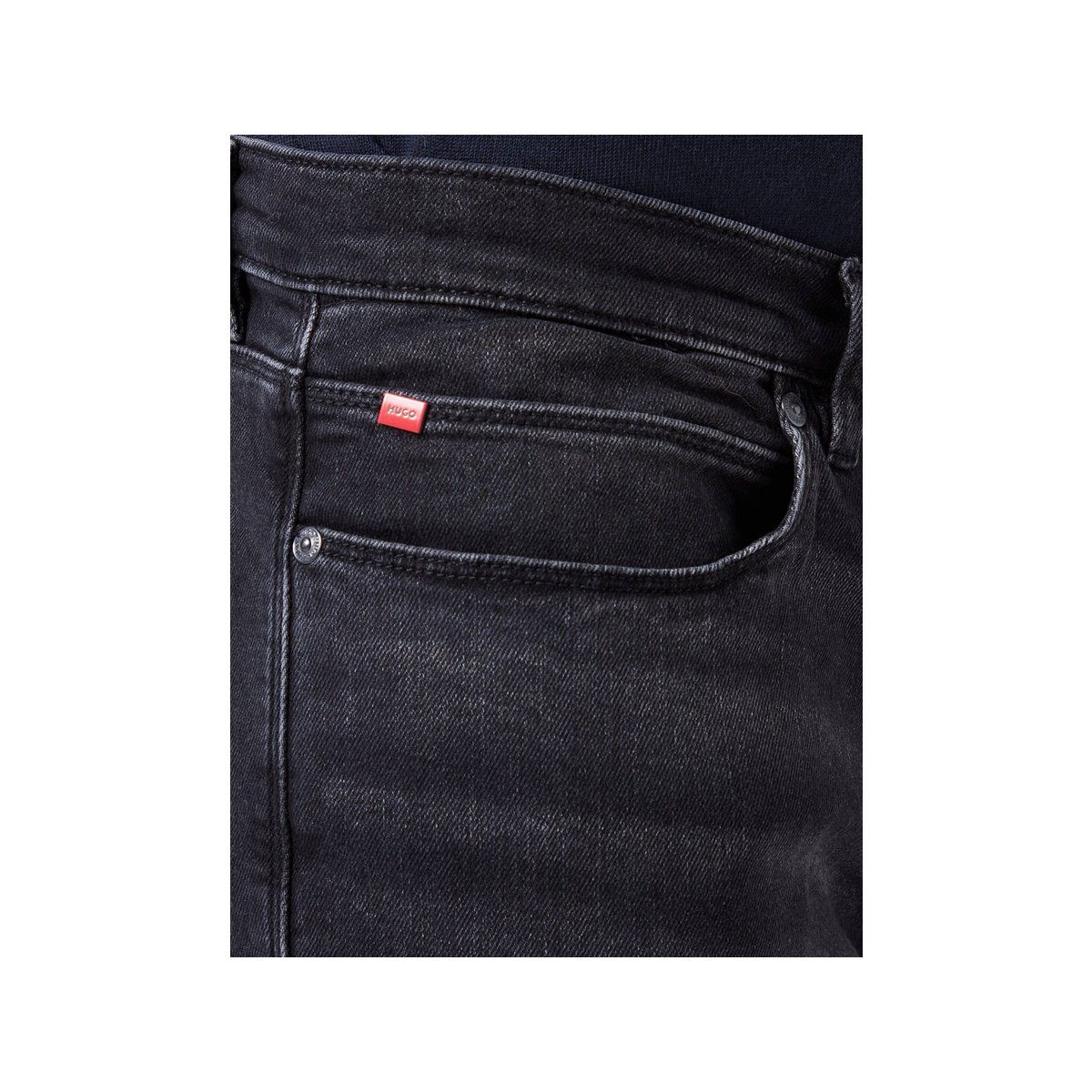 HUGO (1-tlg) regular schwarz Shorts