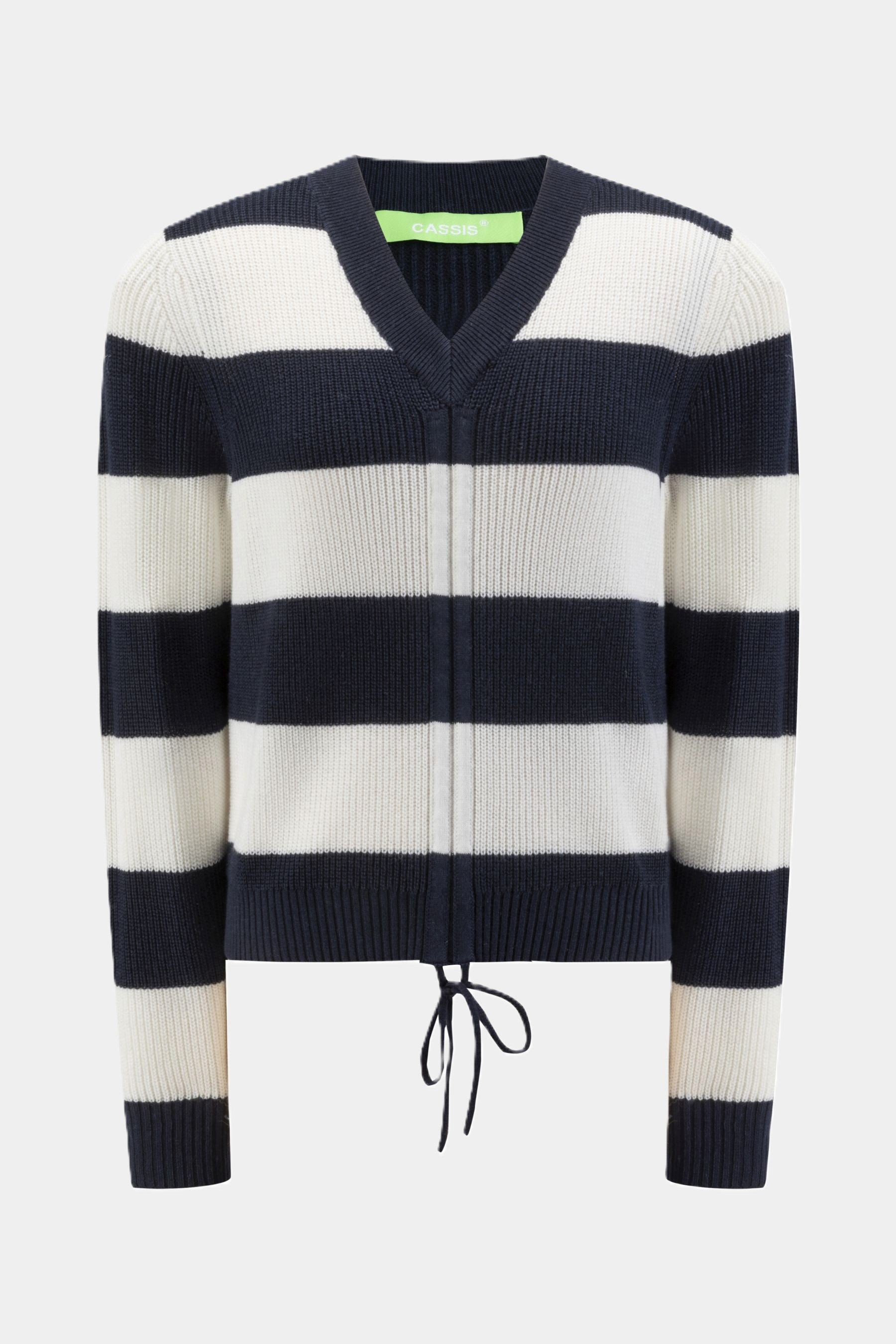 Cassis Strickpullover Cassis Streifenpullover und Kordelzug - NAVY