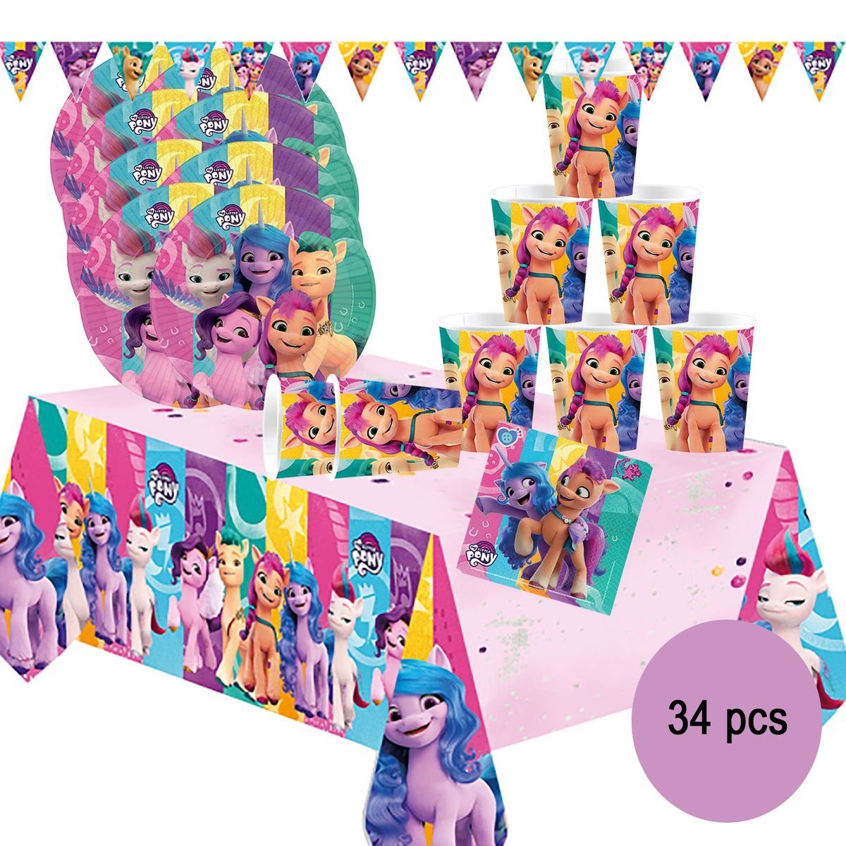 Party-Set Papierdekoration Little My Amscan Pony
