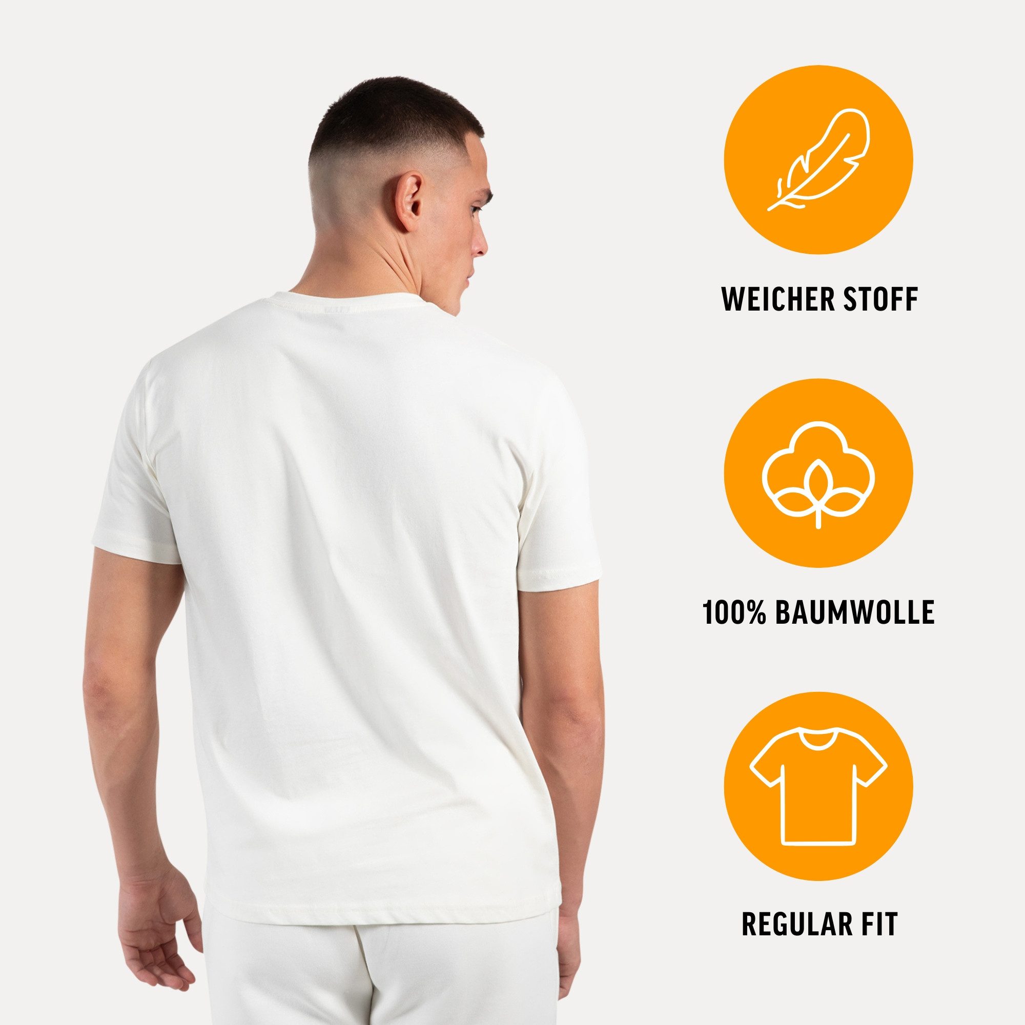 Smilodox T-Shirt Ilyas, Komfortables Herren-Shirt, Weiche hochwertige Baumwolle Schlichtes Oberteil Metalllabel Vielseitig kombinierbar Freizeit