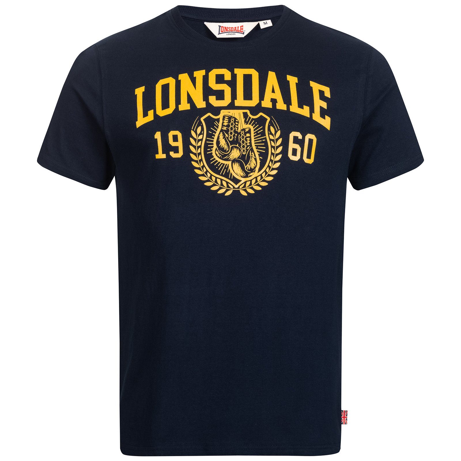 Lonsdale T-Shirt STAXIGOE Dark Navy/Yellow