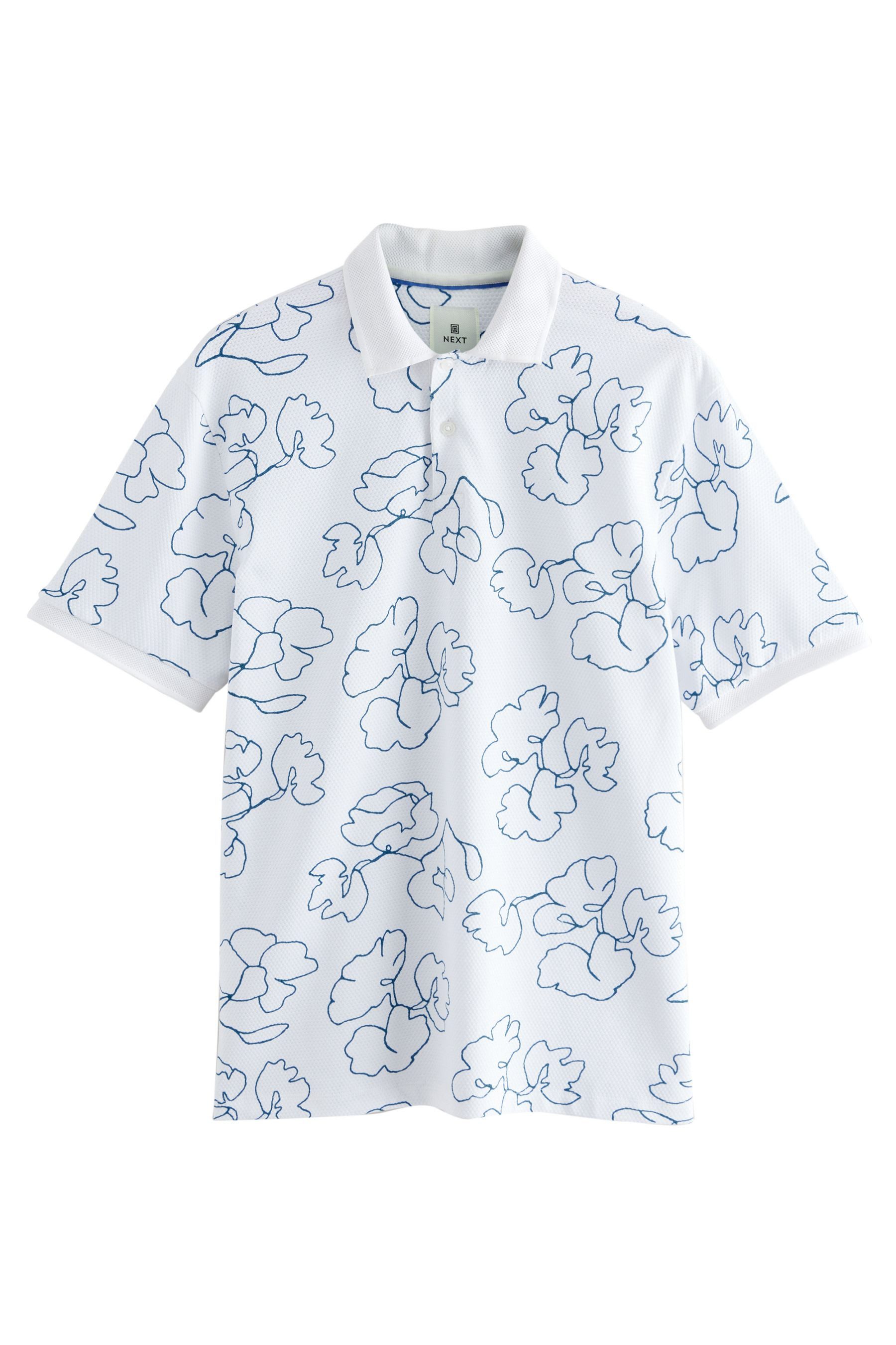 Next Poloshirt Polo-Shirt mit Geoprint (1-tlg) günstig online kaufen
