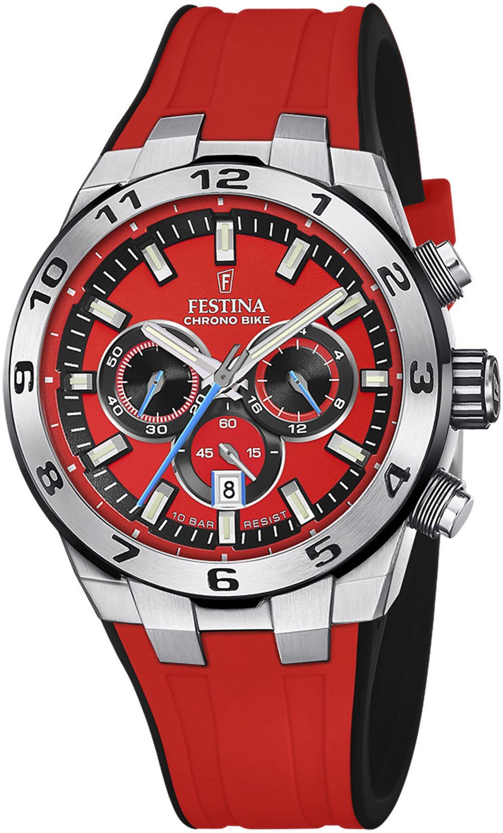 Festina Chronograph Chrono Bike 2024, Armbanduhr, Quarzuhr, Herrenuhr, Stoppfunktion