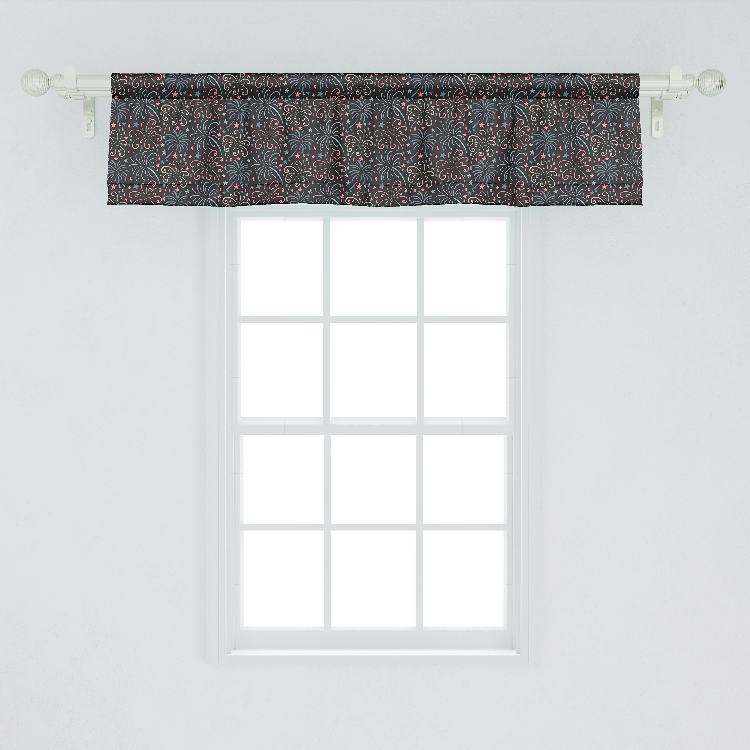 Vorhang Abakuhaus, Abstrakt Stangentasche, Volant Schlafzimmer mit Küche Dekor Das Kunstwerk Fest Scheibengardine Microfaser, für