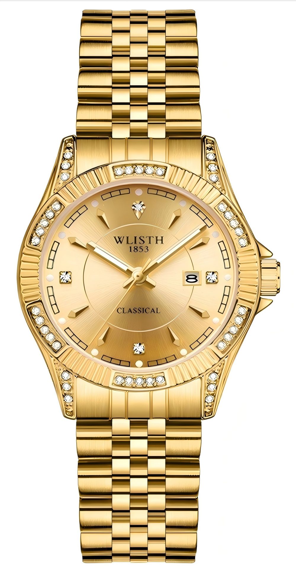 ibettertec Quarzuhr Quarzuhr, Quarzuhr Armbanduhr Edelstahl Damen Uhr, (Multifunktionsuhr Damenuhr, Edelstahl Armbanduhr, Multifunktionsuhr Armbanduhr, Chronograph Damenuhr), Datum, Wochentag, Edelstahlarmband