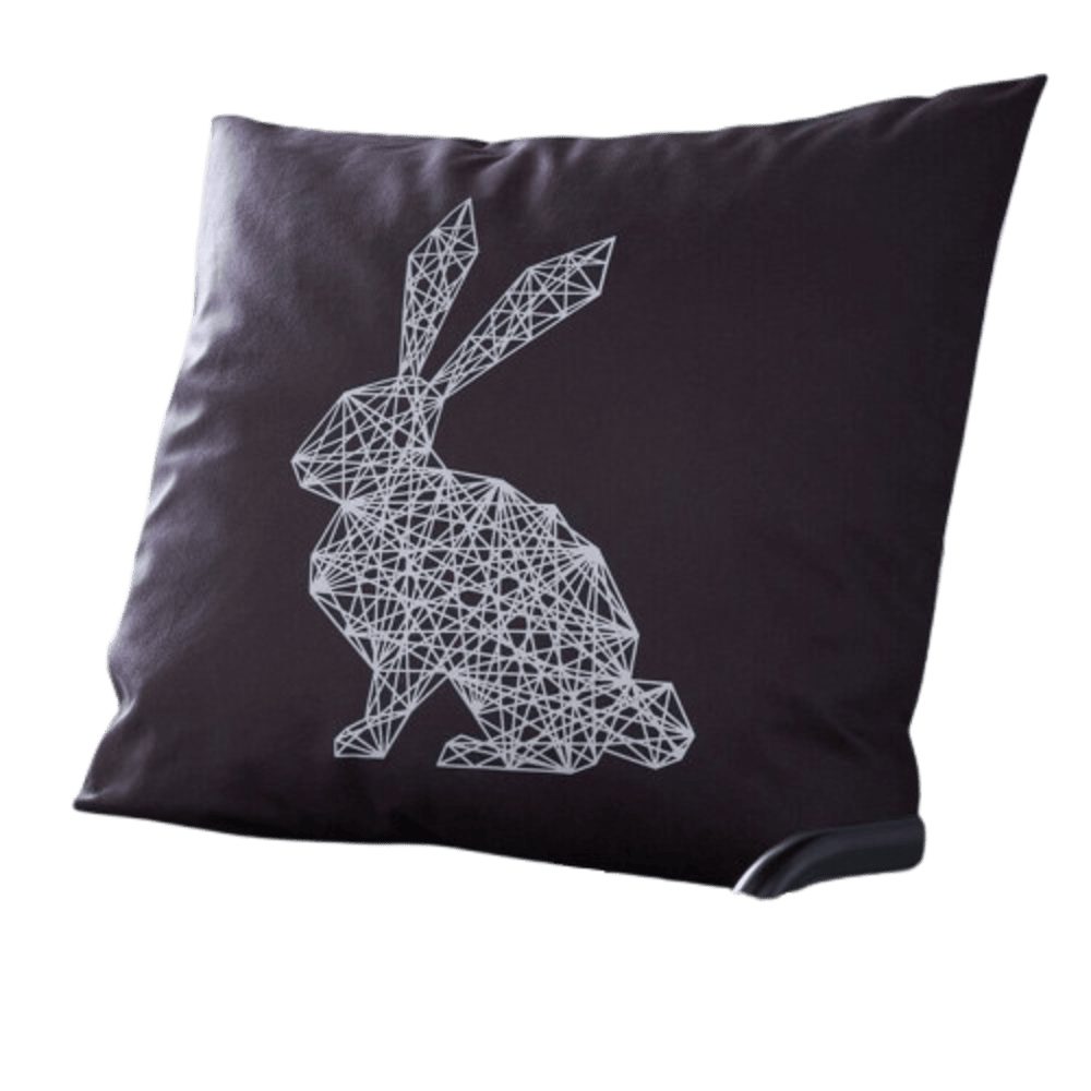 Home-trends24.de Kissenhülle Kissenhülle Hasenmotiv Kissen Ostern Hase Osterhase Osterdeko 40 x 40