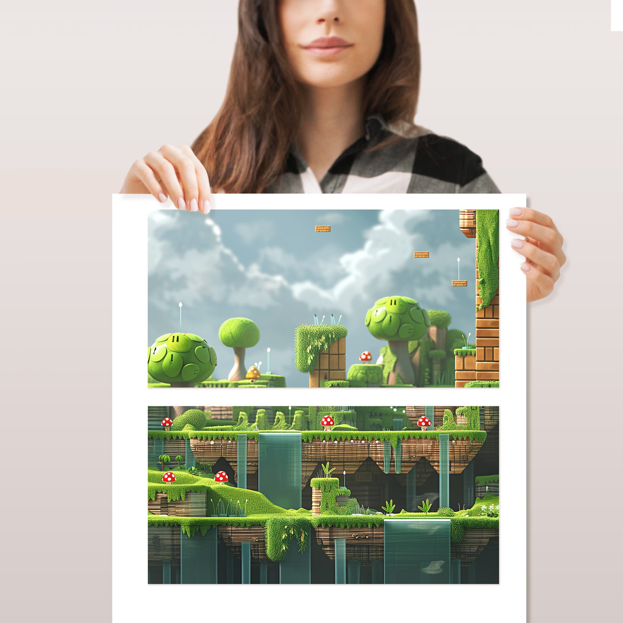 Sunnywall Möbelfolie passend für IKEA Malm Kommode Schrankfolie Aufkleber Game Flusswald, blasenfreie selbstklebende Folie (SCHRANK NICHT INKLUSIVE)