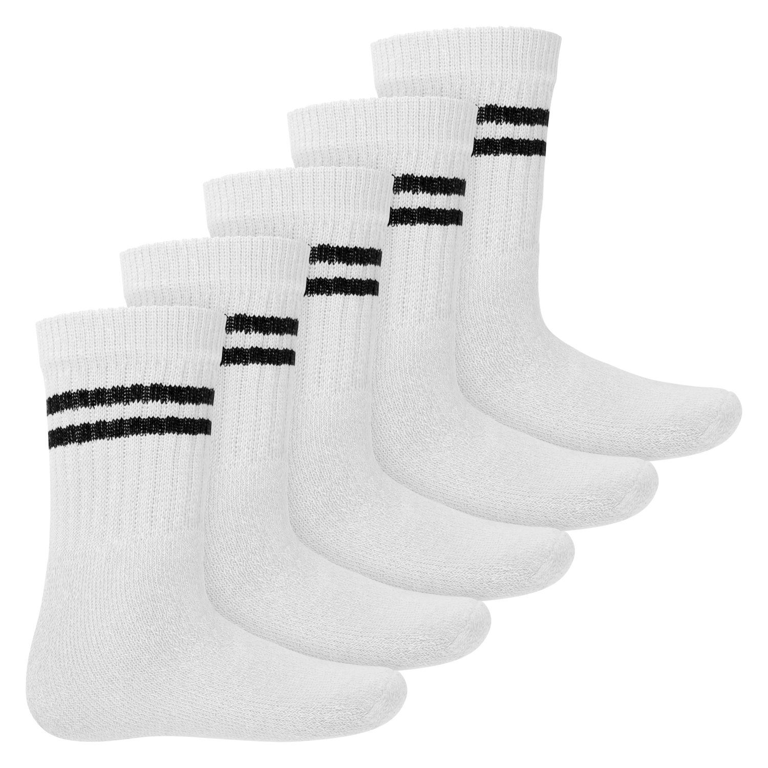 MT Tennissocken Kinder Mädchen Tennissocken (5/10 Jungen (5-Paar) Weiß Freizeit & 5 Paar) x Socken