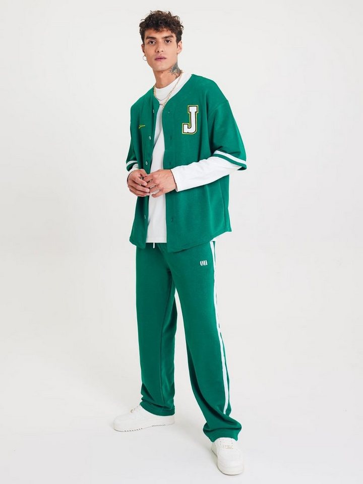 OSSY HOMER Freizeitanzug Set Baseball Hemd Hose Jogginganzug Sportanzug Oversize