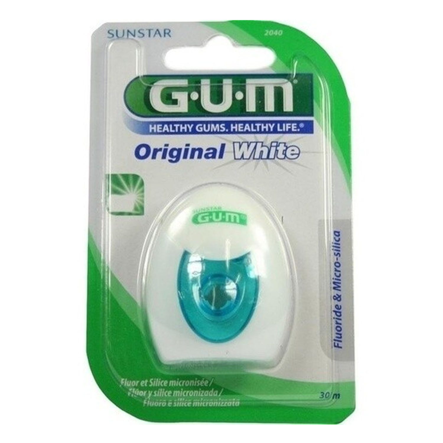 Sunstar Deutschland GmbH Zahnseide GUM Original White Zahnseide, 30 m