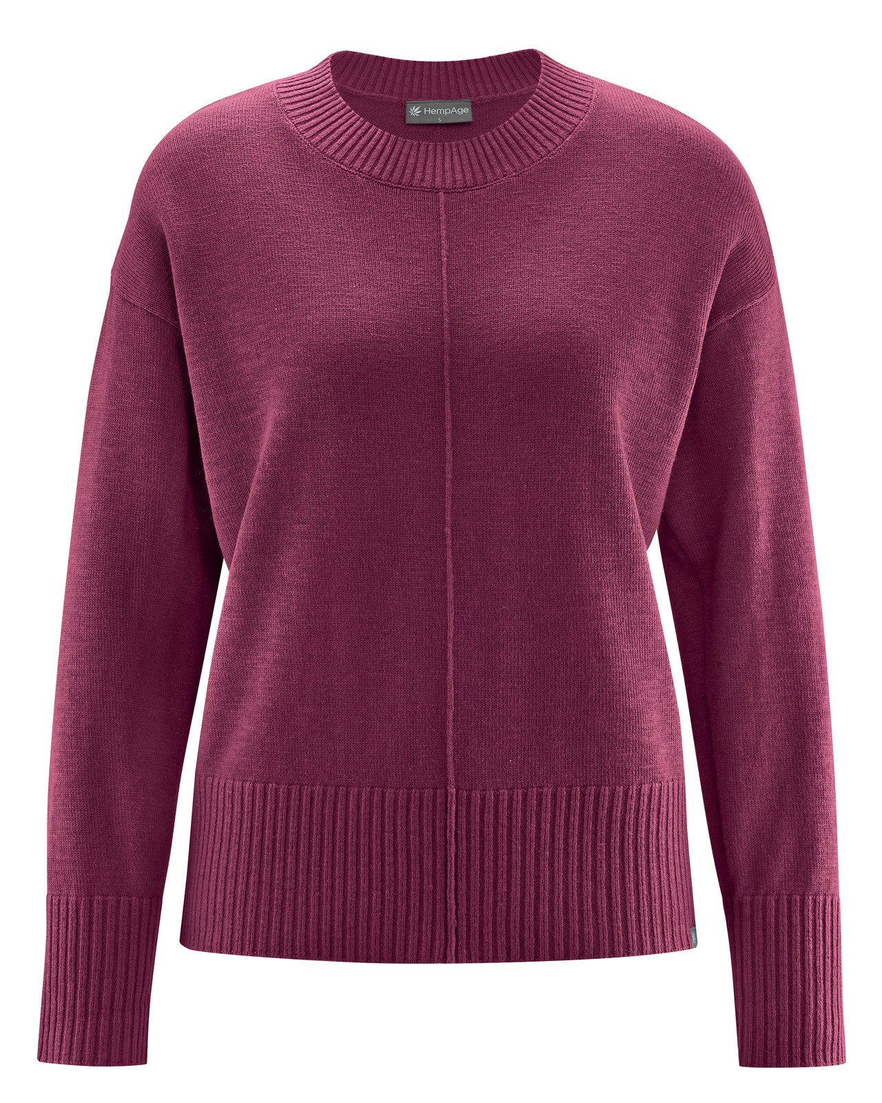 HempAge Strickpullover Strick-Rundhalspullover Hanf/Biobaumwolle Damen Normal Fit