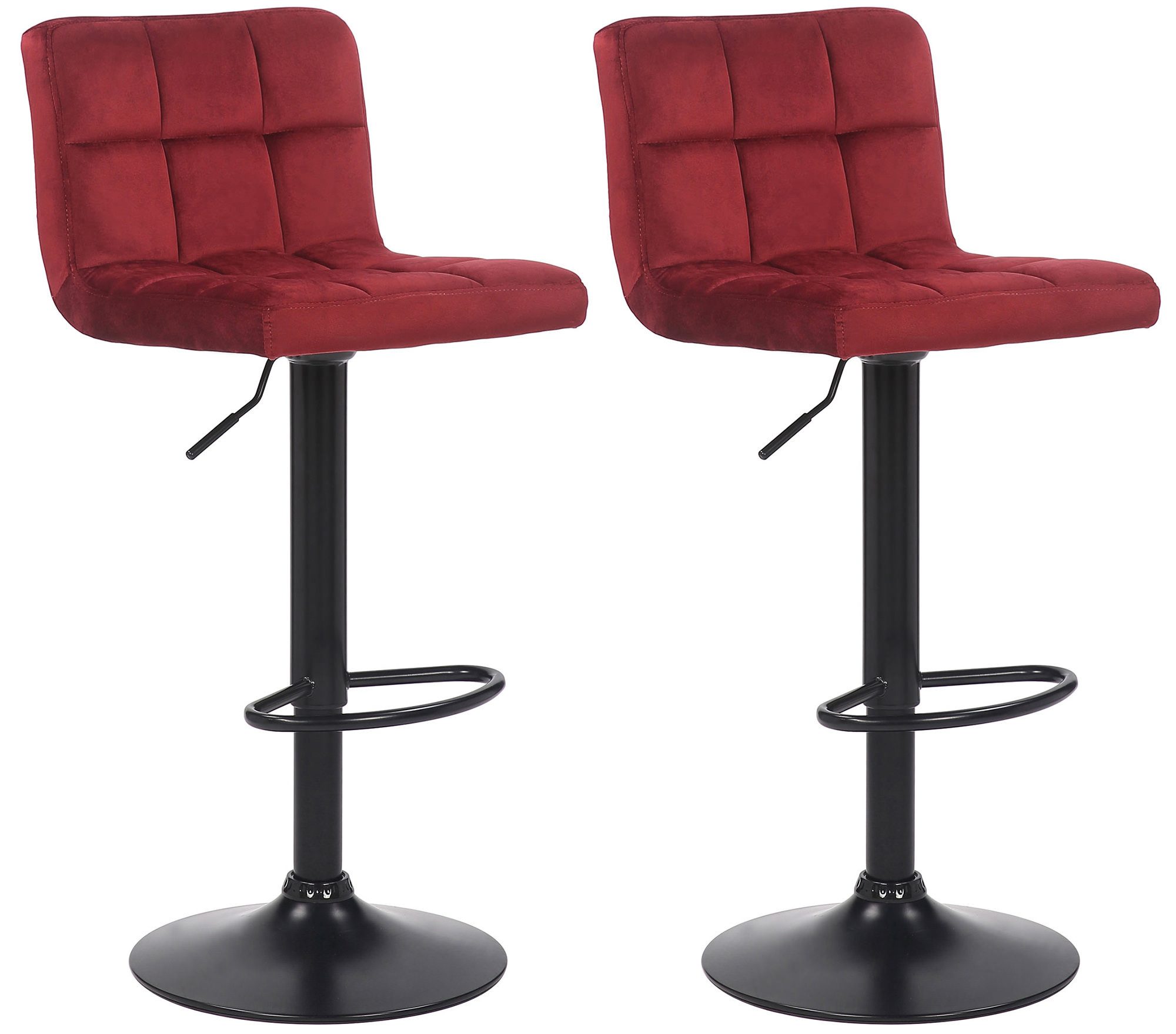 CLP Barhocker Feni Samt (Set, 2er), gepolstert, höhenverstellbar