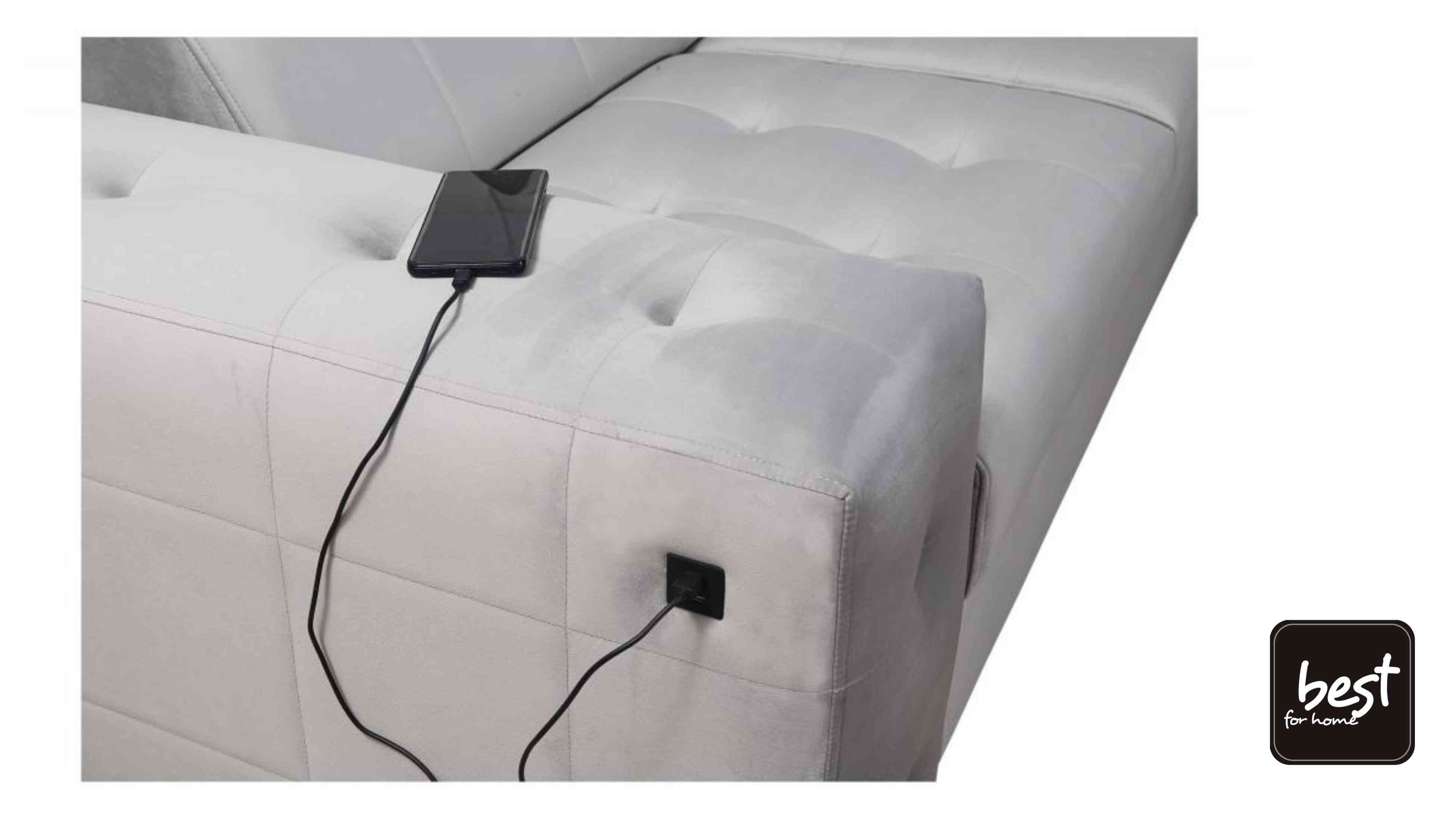 Best for Home Ecksofa Ecksofa mit Schlaffunktion und großem Staufach – Modern & Komfortabel, Schlaffunktion